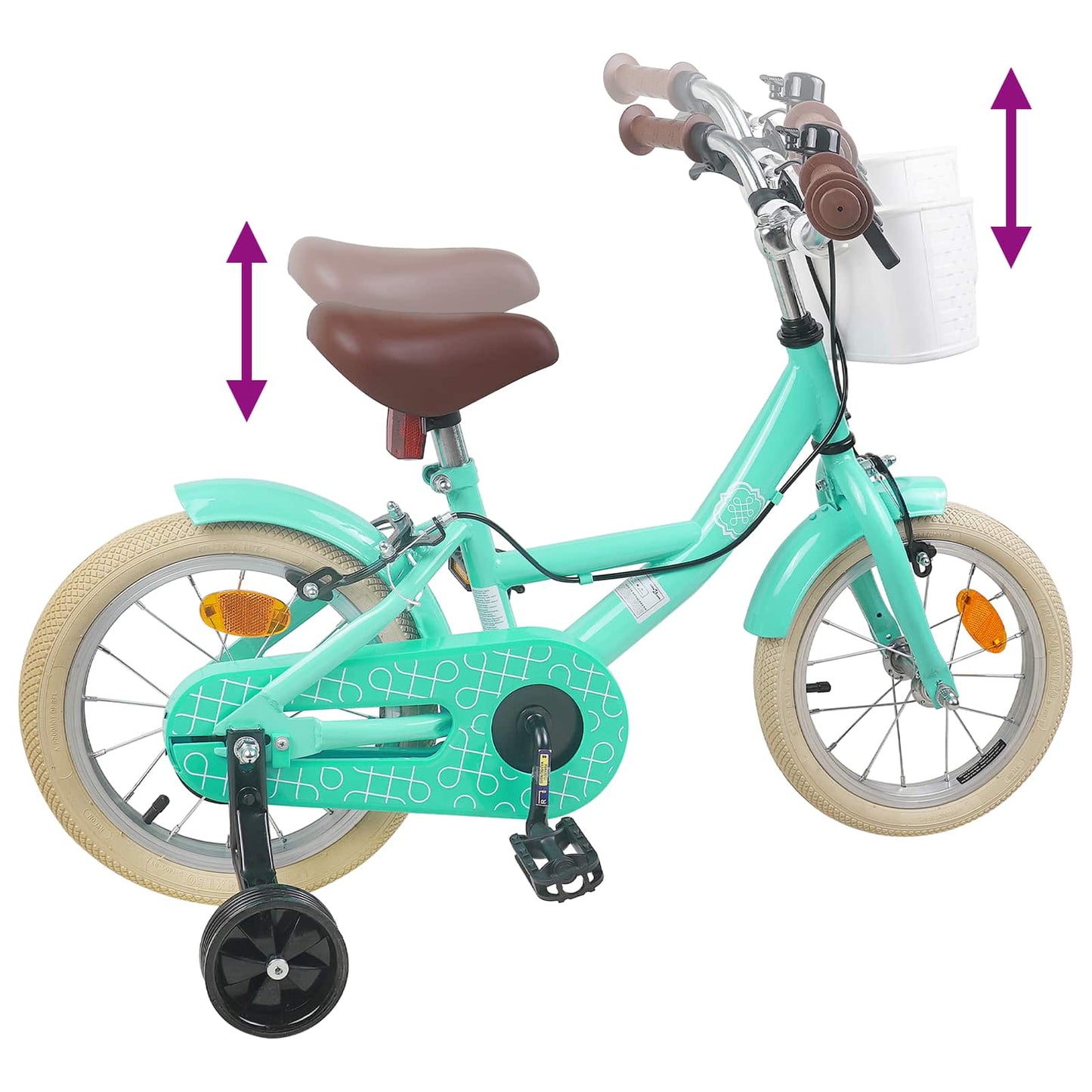 Kinderfahrrad 16 Zoll für 4-6 Jahre alt Meergrün