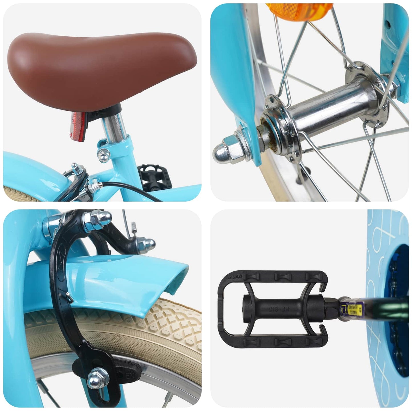 Kinderfahrrad 14 Zoll für 3-5 Jahre alt Himmelblau