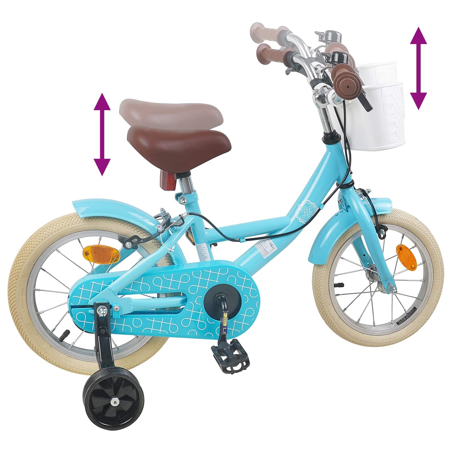 Kinderfahrrad 14 Zoll für 3-5 Jahre alt Himmelblau
