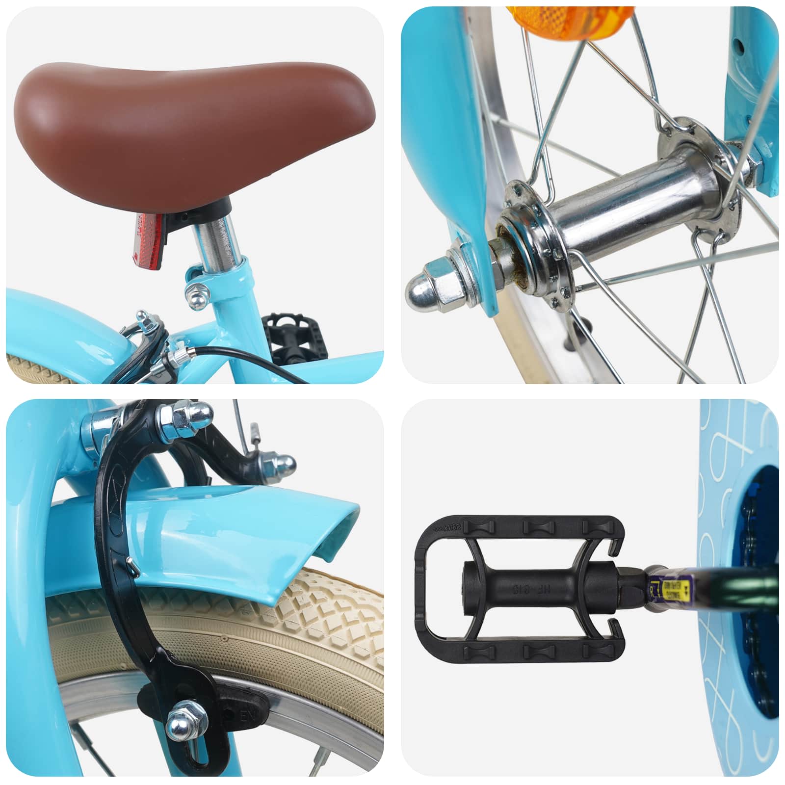 Kinderfahrrad 16 Zoll für 4-6 Jahre alt Himmelblau