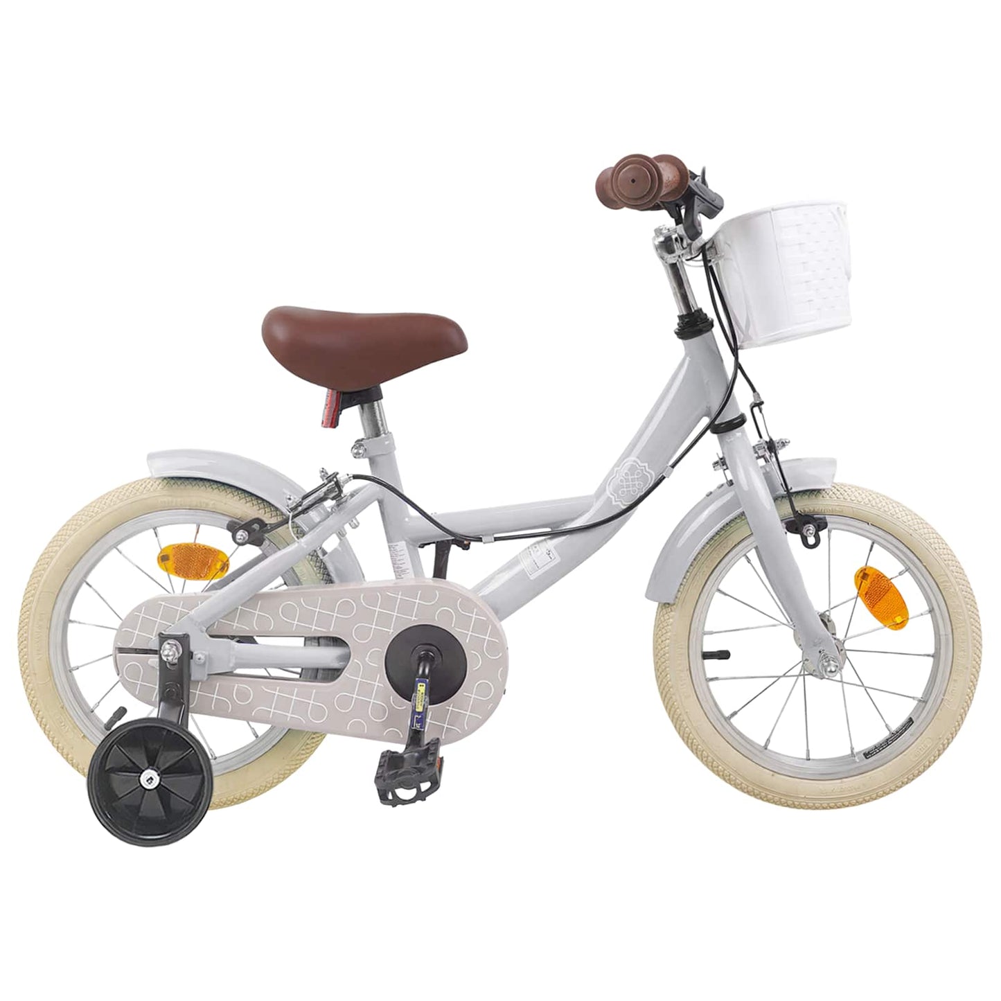 Kinderfahrrad 12 Zoll für 2-4 Jahre alt Hellgrau