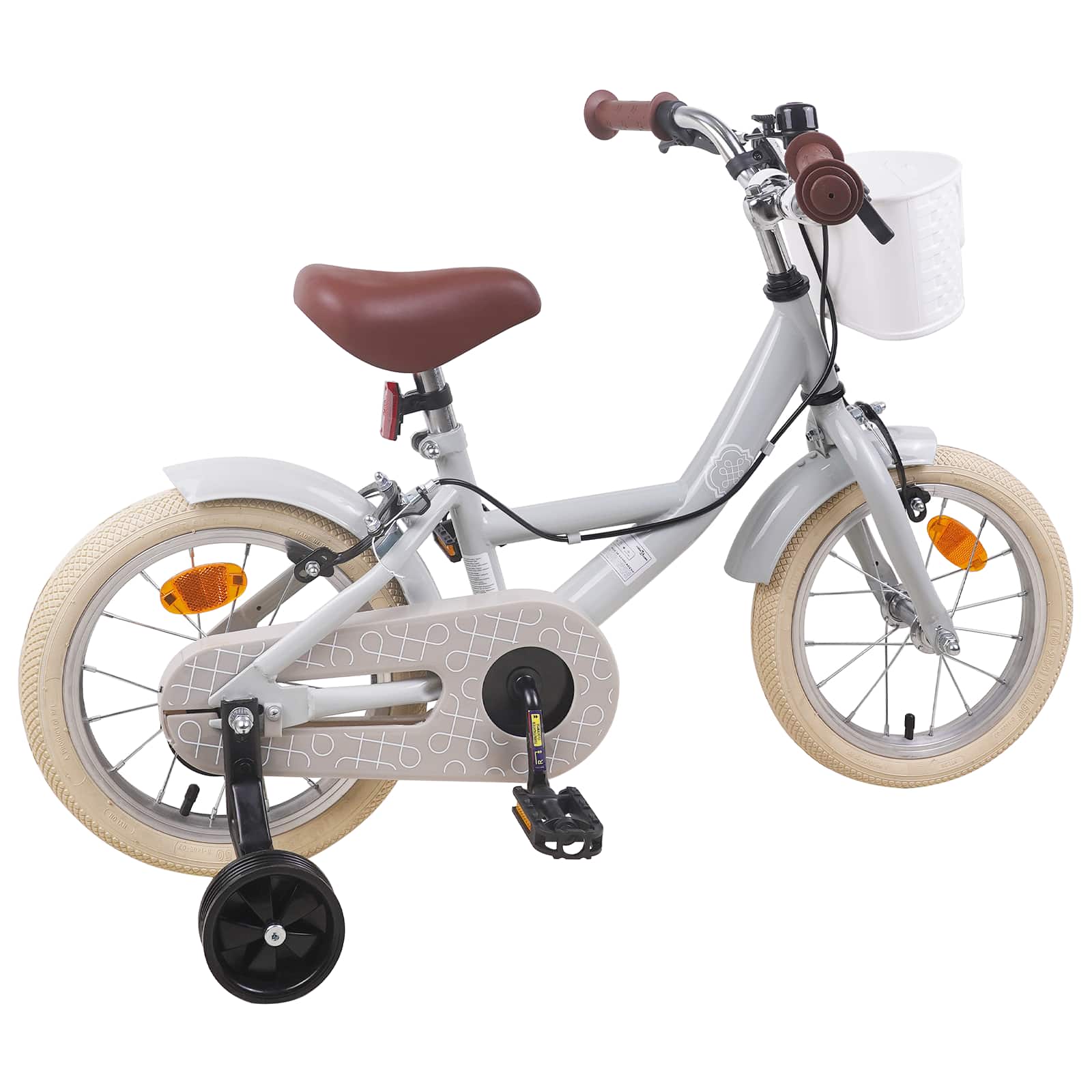 Kinderfahrrad 14 Zoll für 3-5 Jahre alt Hellgrau