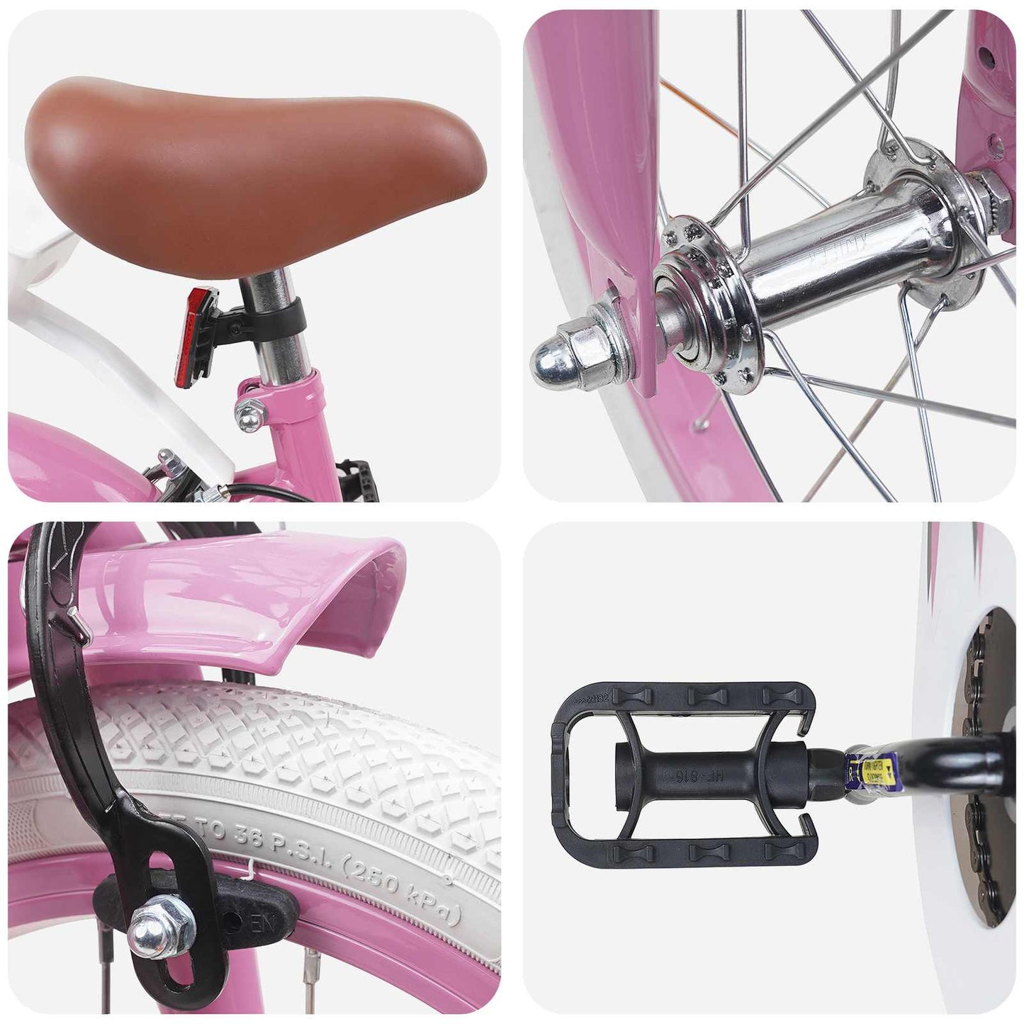 Kinderfahrrad 14 Zoll for 3-5 Years Old Hellrosa