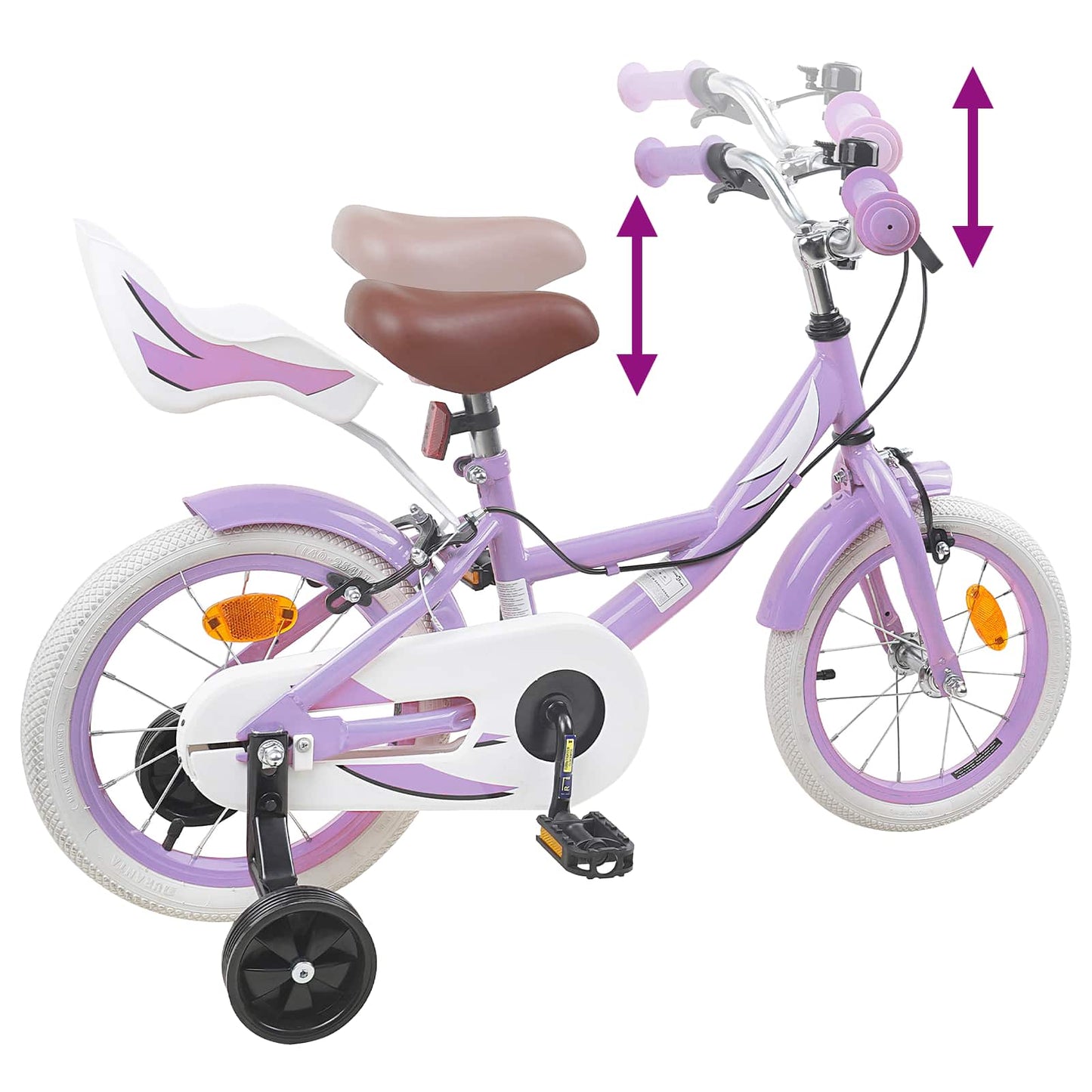 Kinderfahrrad 16 Zoll for 4-6 Years Old Lila