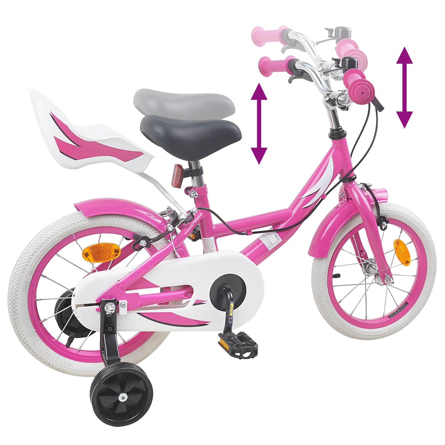 Kinderfahrrad 16 Zoll for 4-6 Years Old Rosa