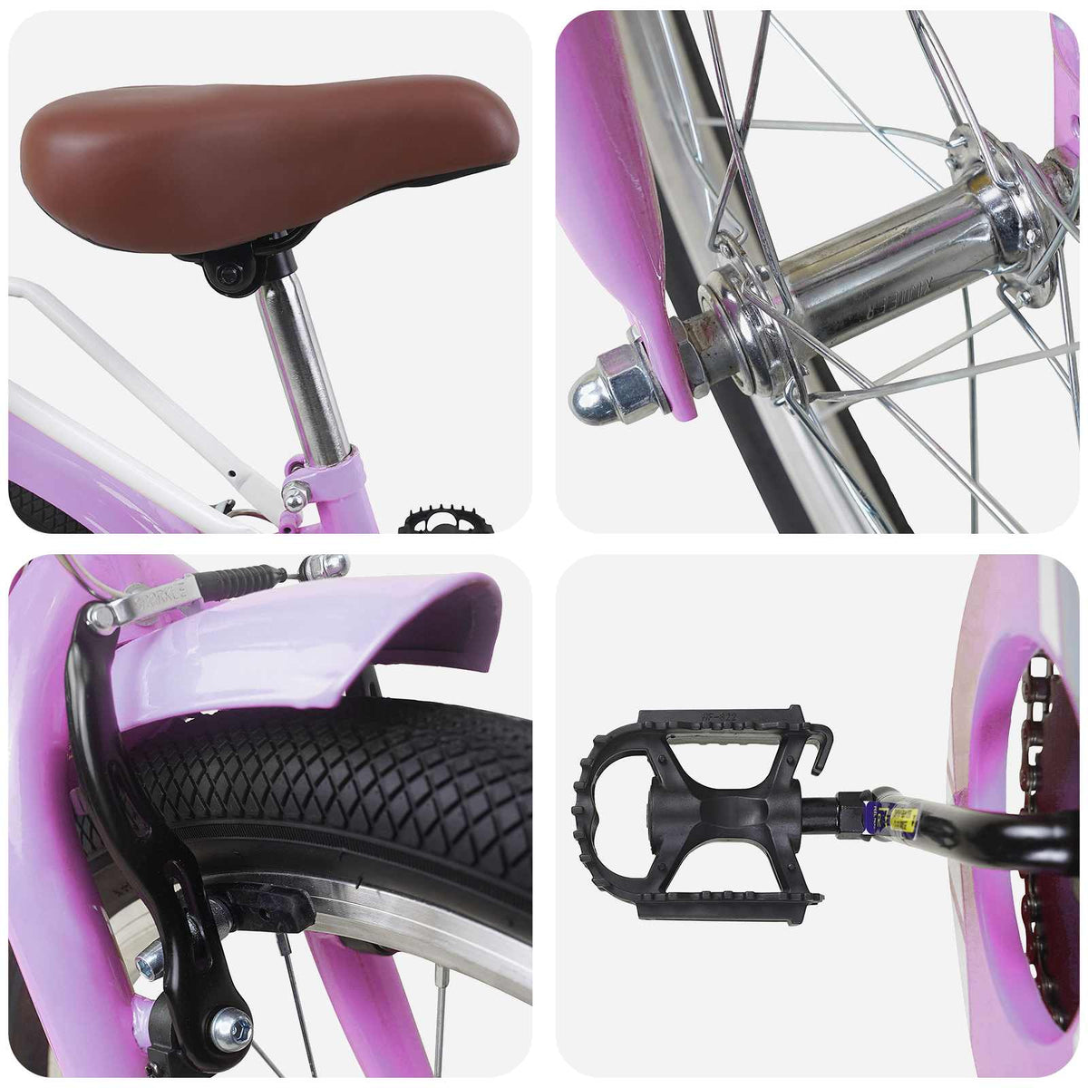 Kinderfahrrad 18 Zoll für 5-7 Jahre alt Lila