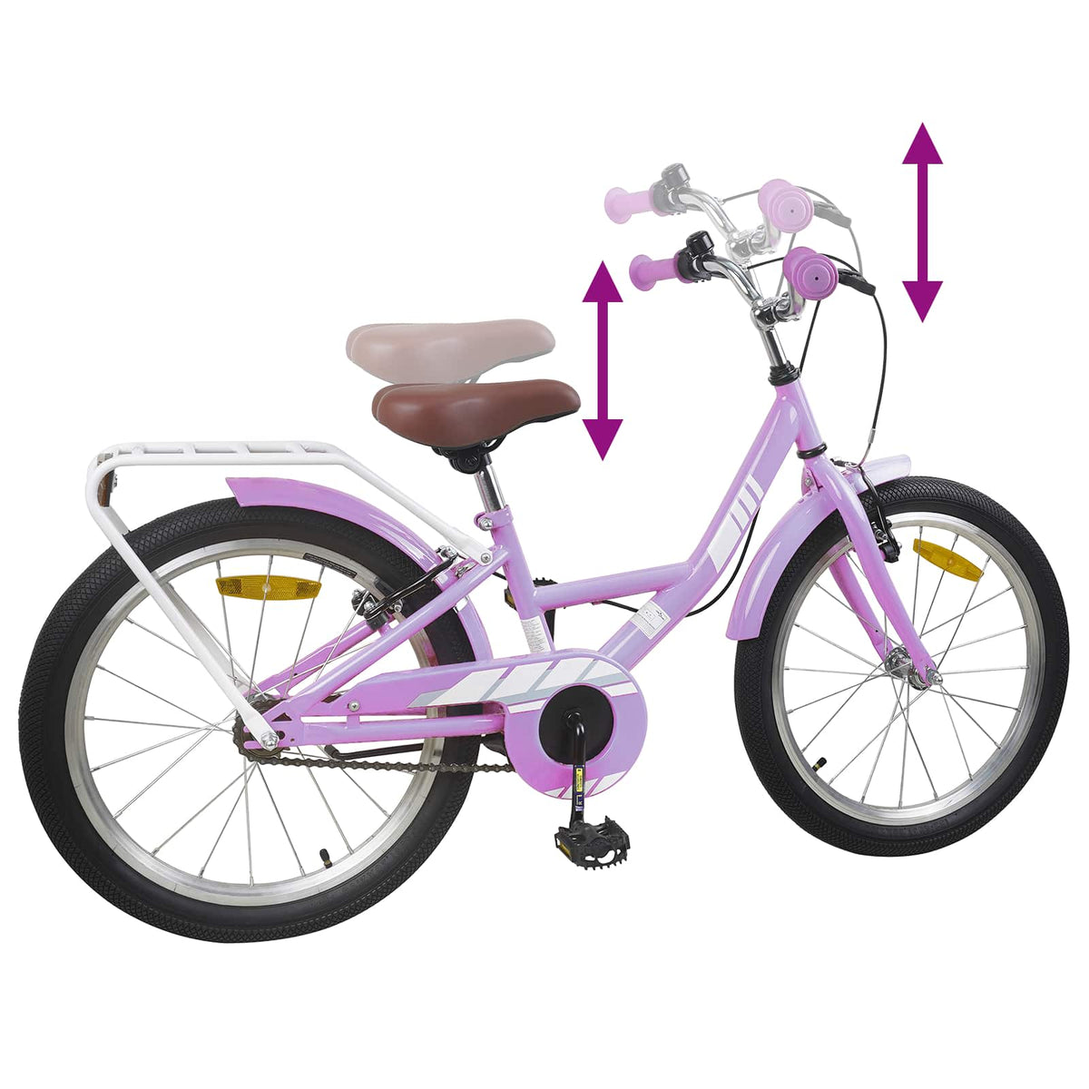 Kinderfahrrad 18 Zoll für 5-7 Jahre alt Lila