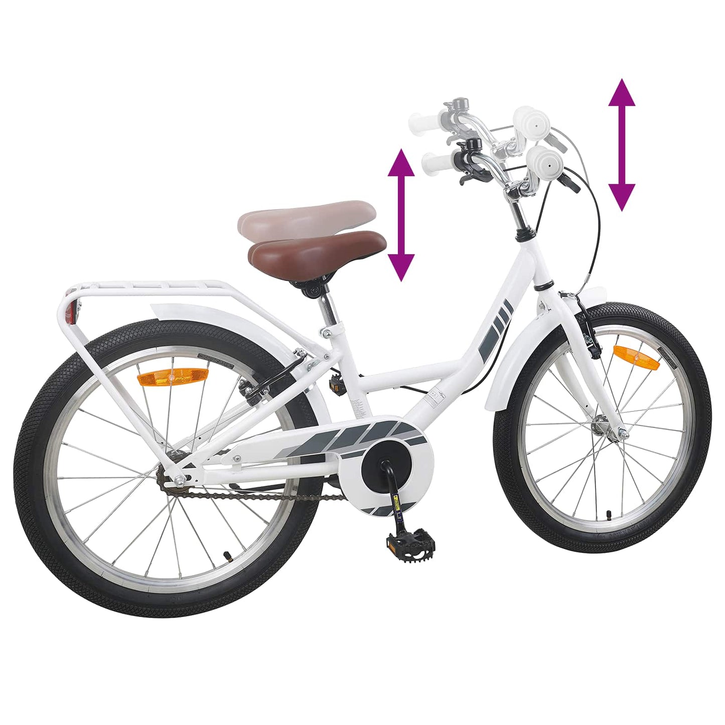 Kinderfahrrad 20 Zoll für 6-11 Jahre alt Weiß