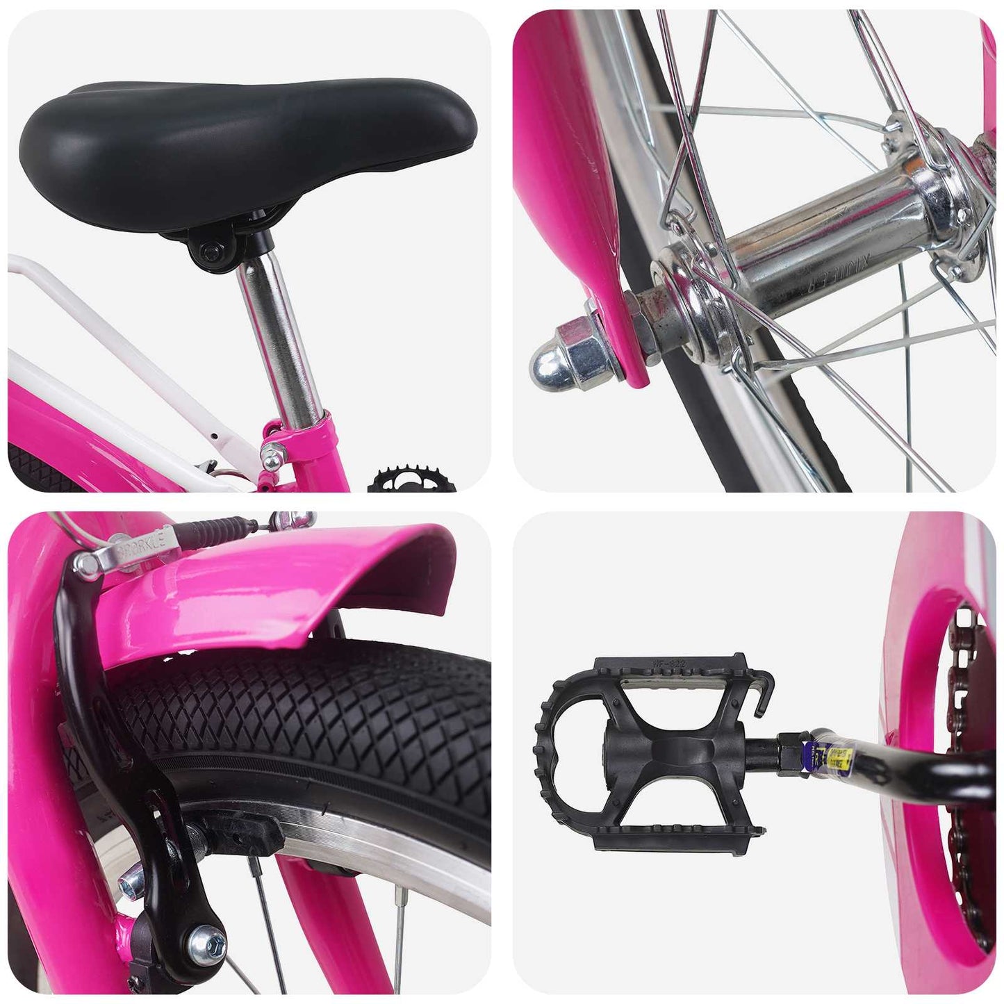 Kinderfahrrad 20 Zoll für 6-11 Jahre alt Rosa