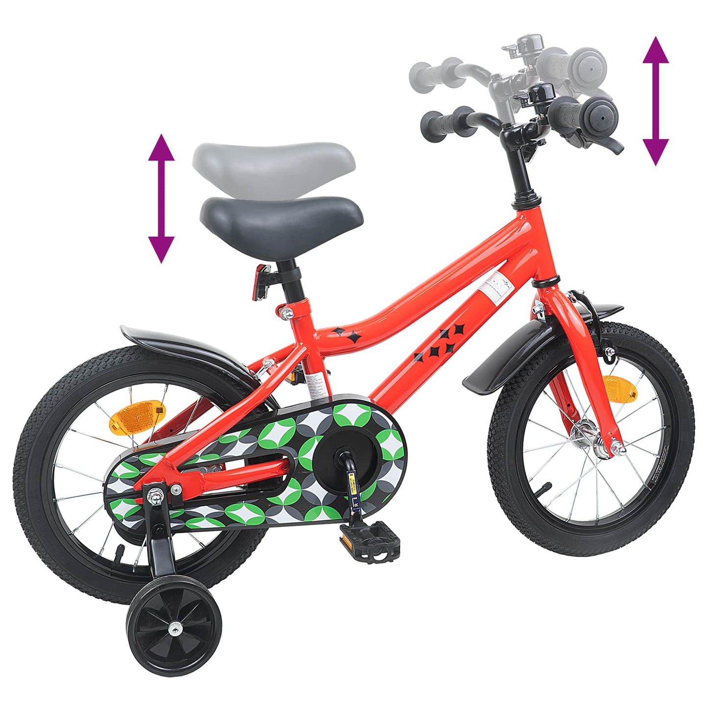 Kinderfahrrad 14 Zoll for 3-5 Years Old Rot