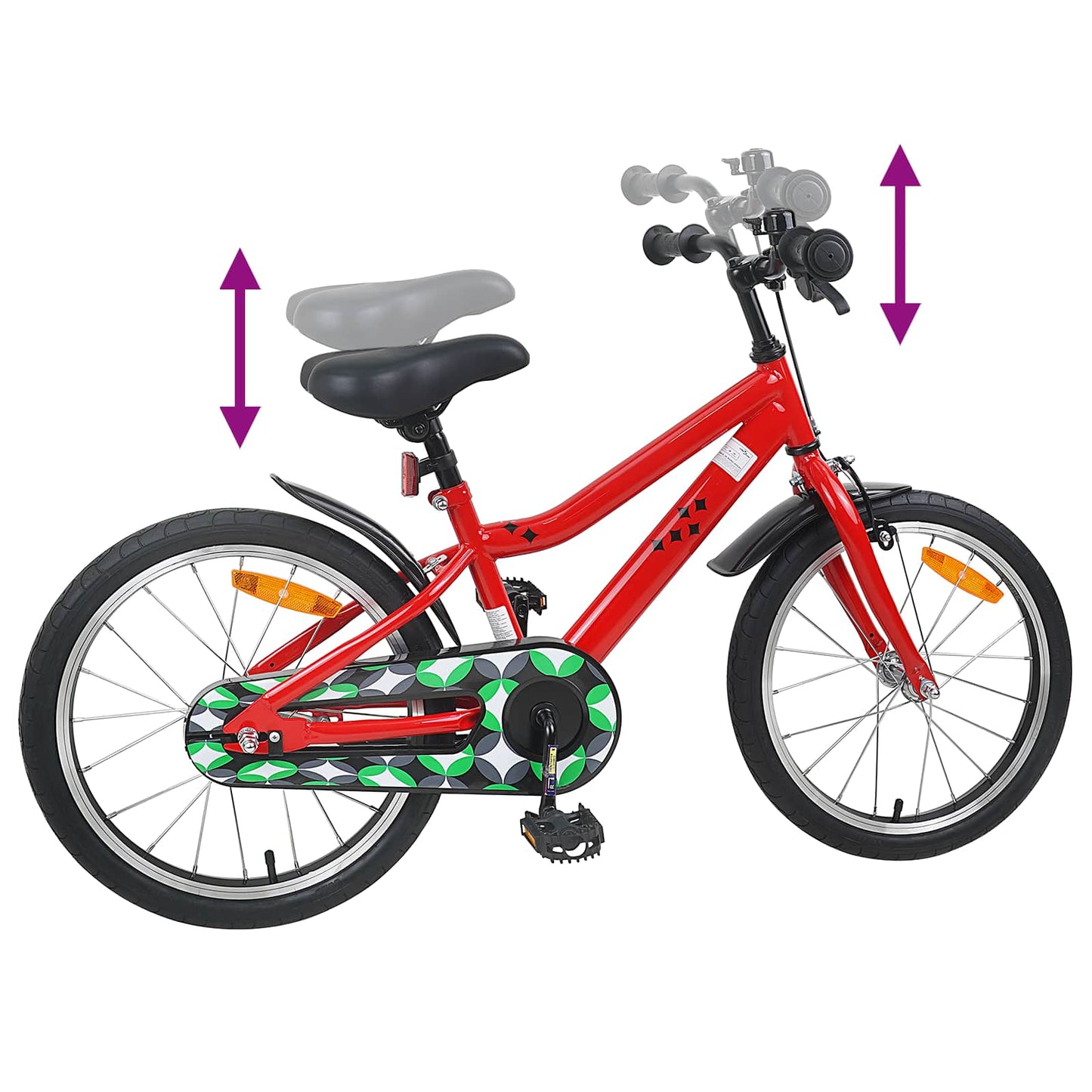 Kinderfahrrad 18 Zoll for 5-7 Years Old Rot