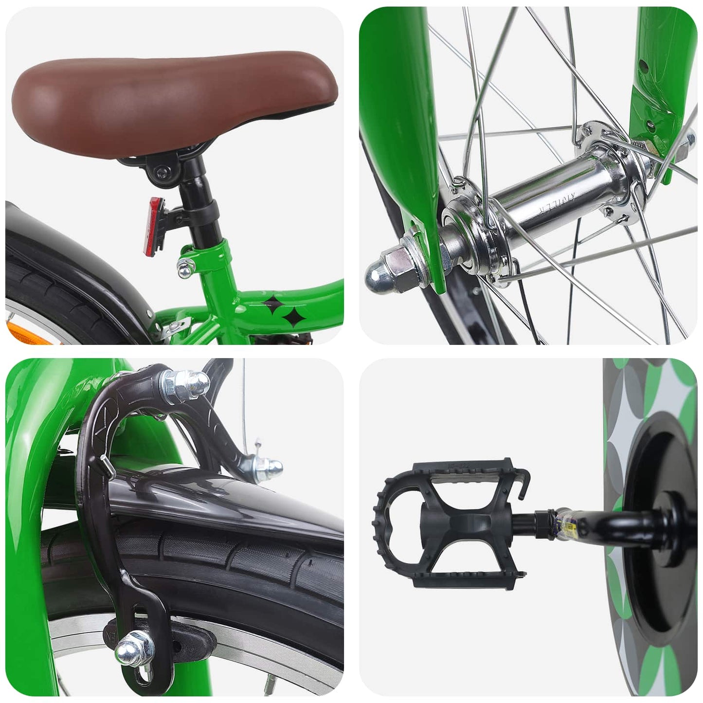 Kinderfahrrad 18 Zoll for 5-7 Years Old Grün