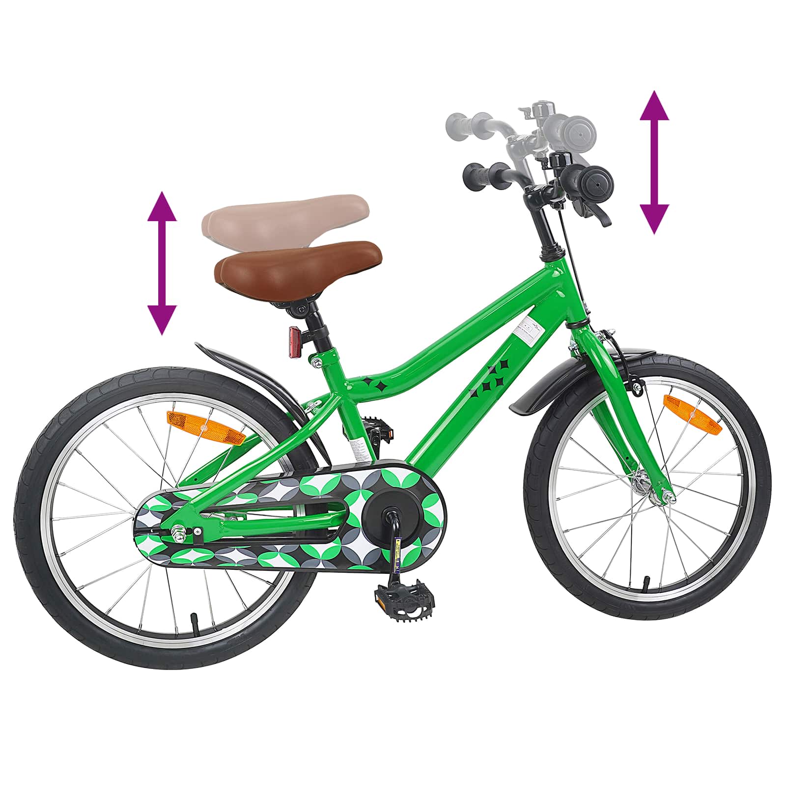 Kinderfahrrad 18 Zoll for 5-7 Years Old Grün
