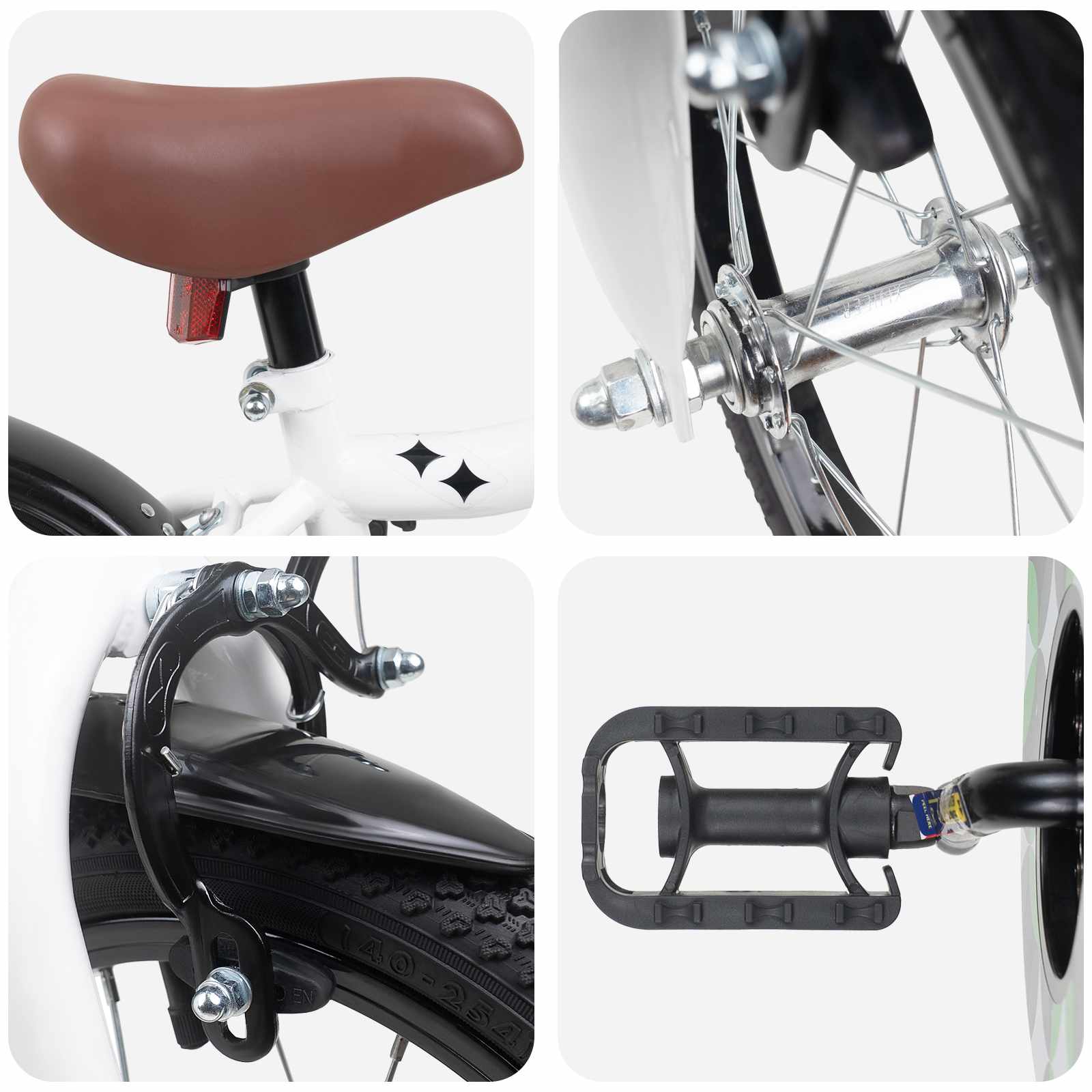 Kinderfahrrad 16 Zoll for 4-6 Years Old Weiß