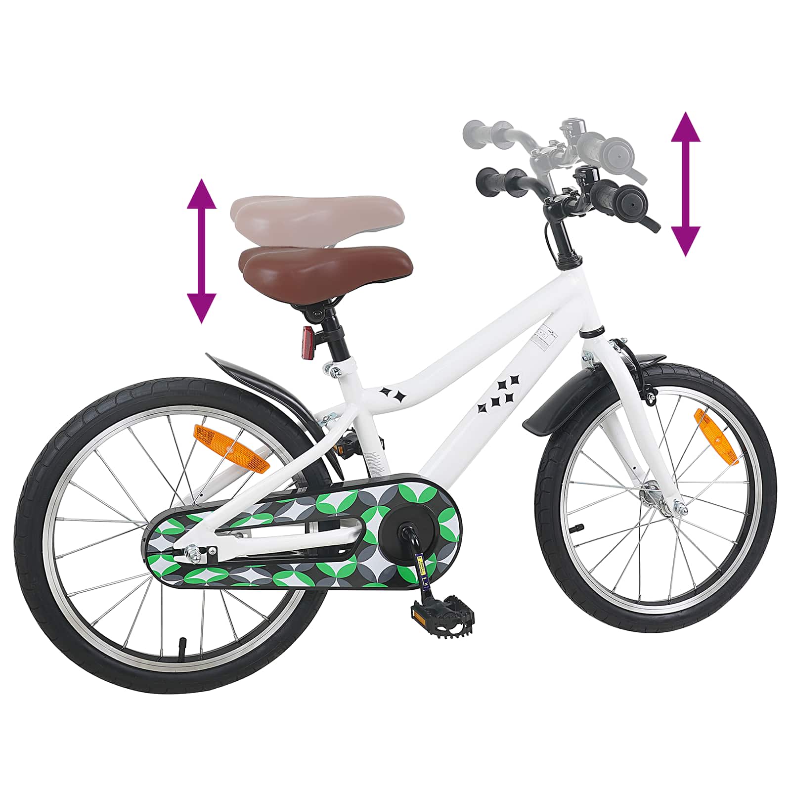 Kinderfahrrad 18 Zoll for 5-7 Years Old Weiß