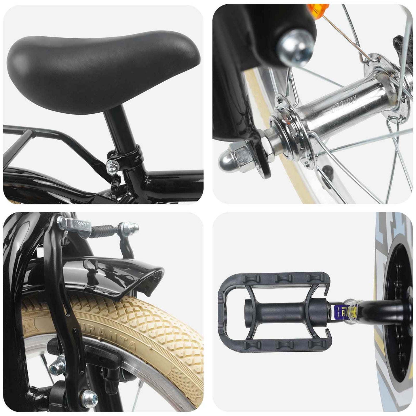 Kinderfahrrad 12 Zoll for 2 to 4 years old Schwarz