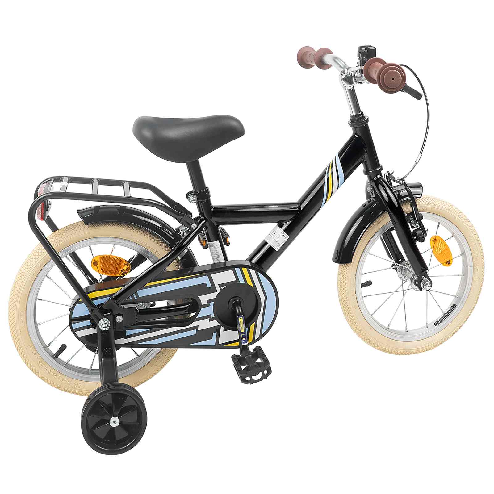 Kinderfahrrad 14 Zoll for 3-5 Years Old Schwarz