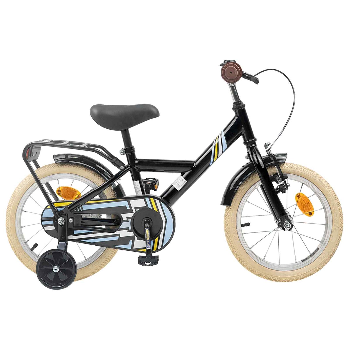Kinderfahrrad 14 Zoll for 3-5 Years Old Schwarz
