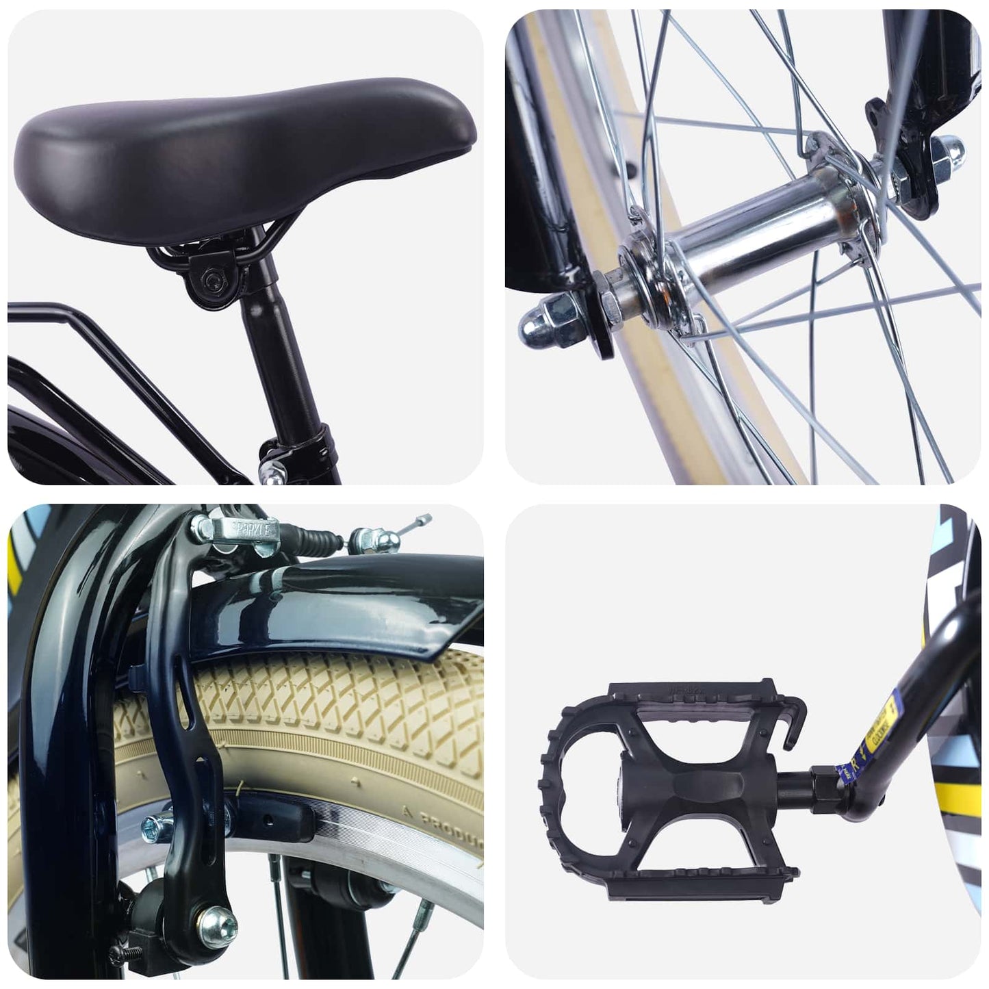 Kinderfahrrad 18 Zoll for 5-7 Years Old Schwarz