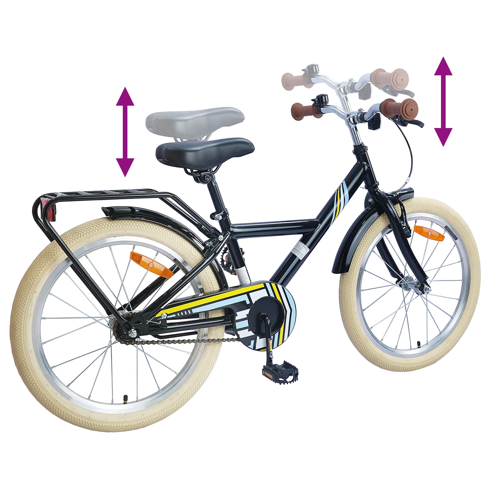 Kinderfahrrad 20 Zoll for kids aged 6 to 11 Schwarz