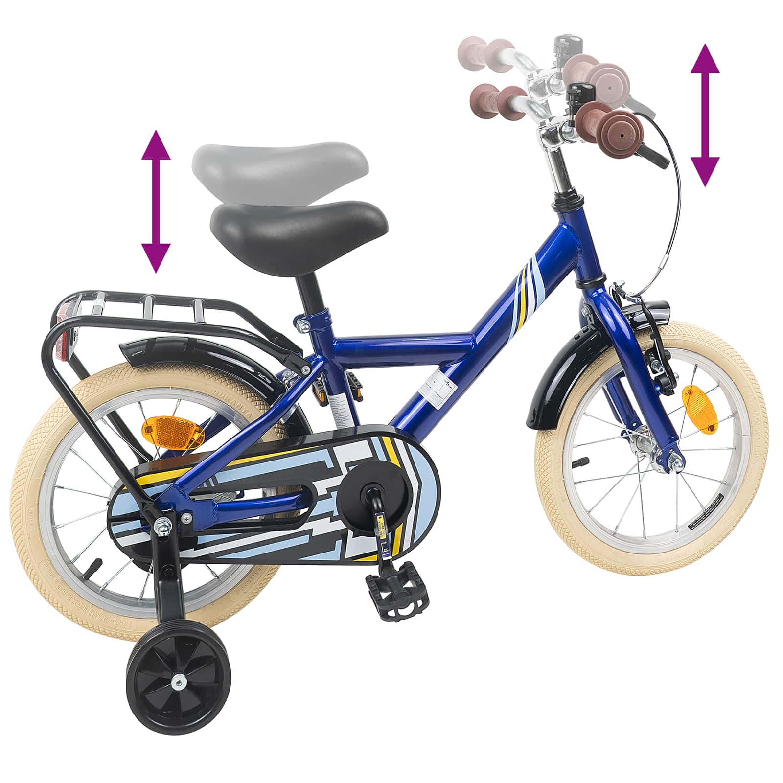 Kinderfahrrad 12 Zoll for 2 to 4 years old Dunkelblau