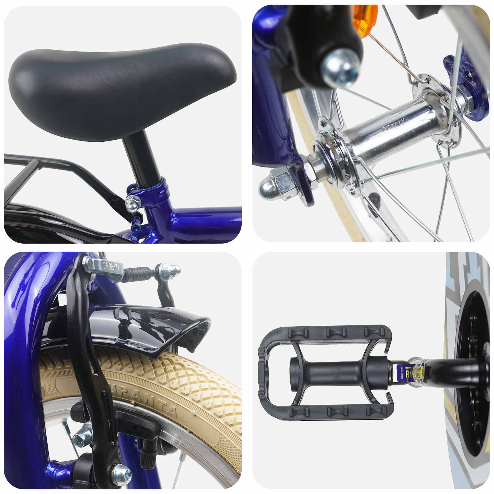 Kinderfahrrad 16 Zoll for 4-6 Years Old Dunkelblau