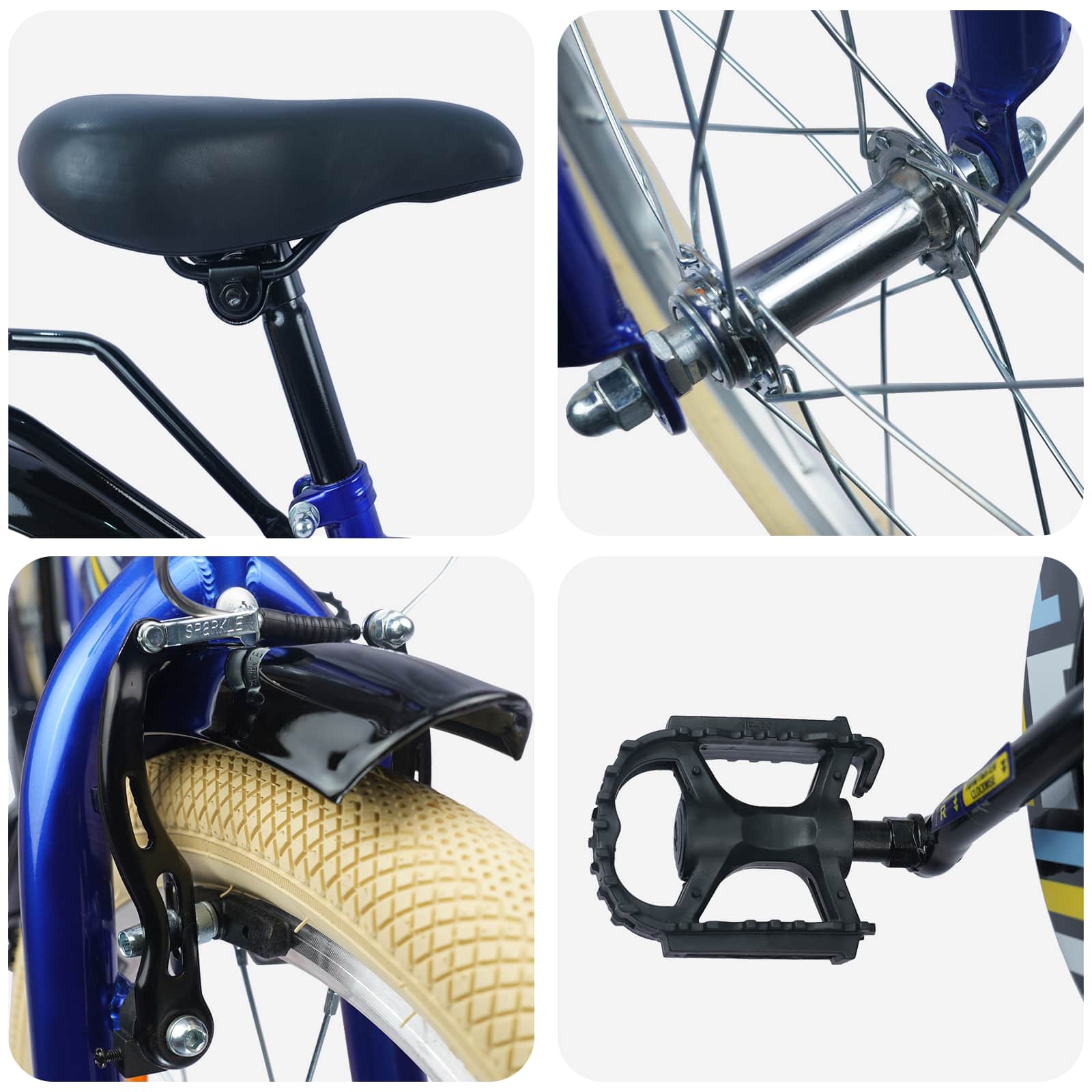 Kinderfahrrad 18 Zoll for 5-7 Years Old Dunkelblau