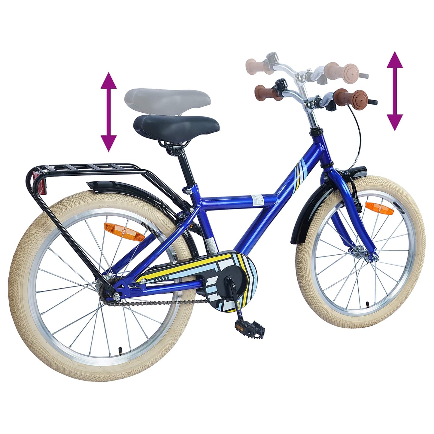 Kinderfahrrad 18 Zoll for 5-7 Years Old Dunkelblau