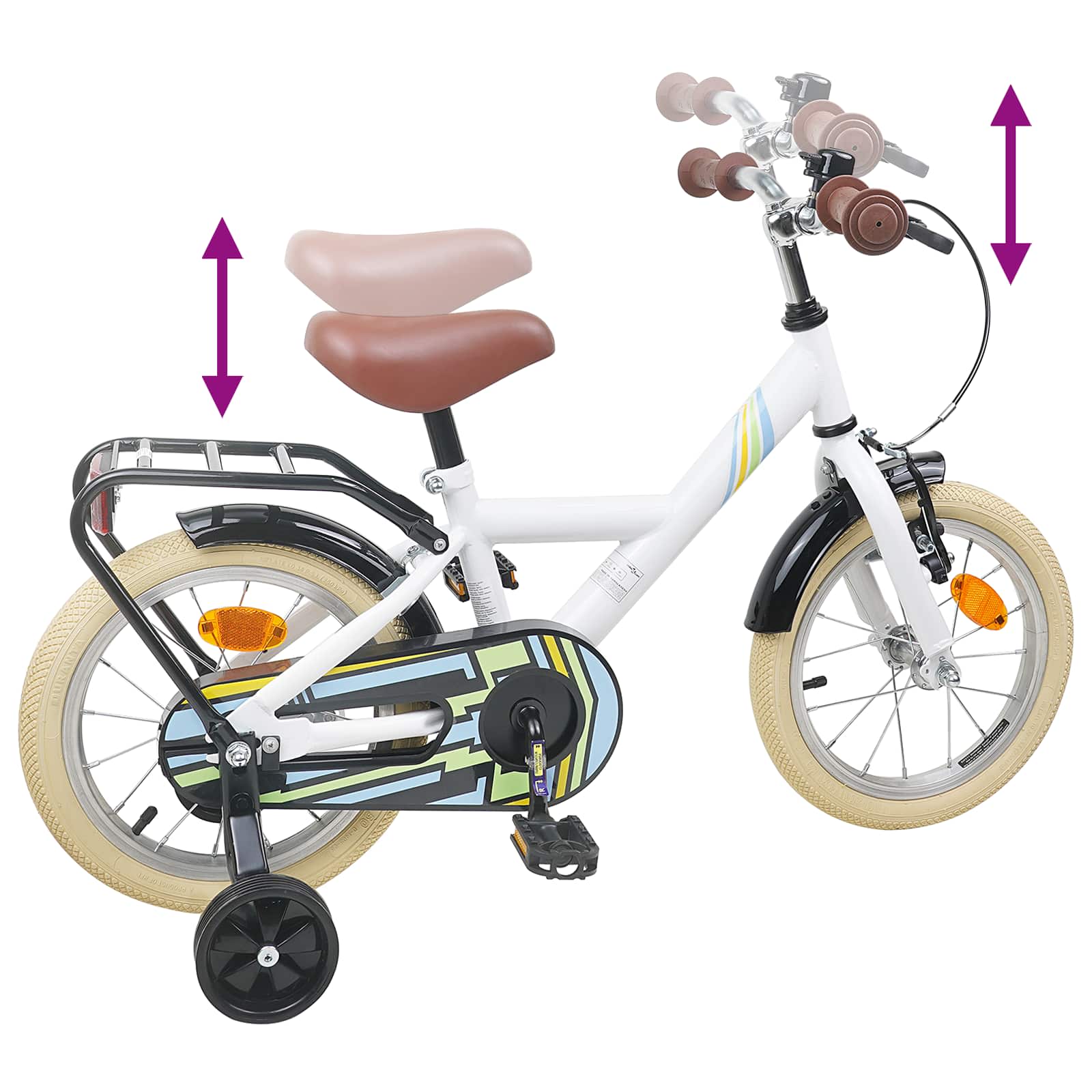 Kinderfahrrad 12 Zoll for 2 to 4 years old Weiß