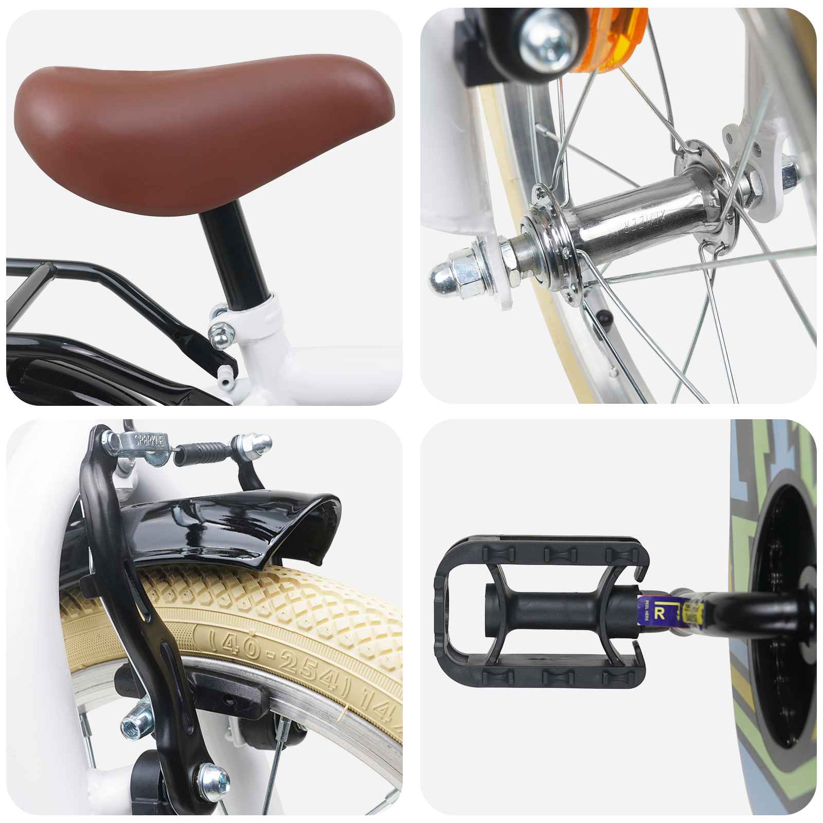 Kinderfahrrad 14 Zoll for 3-5 Years Old Weiß