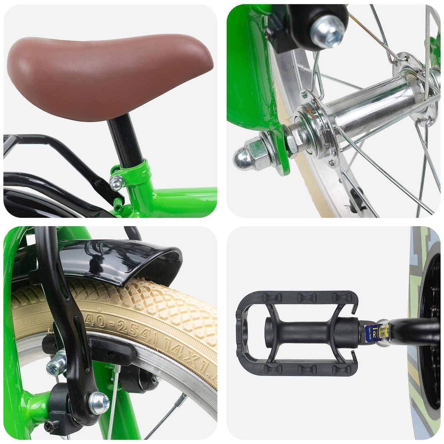 Kinderfahrrad 14 Zoll for 3-5 Years Old Grün