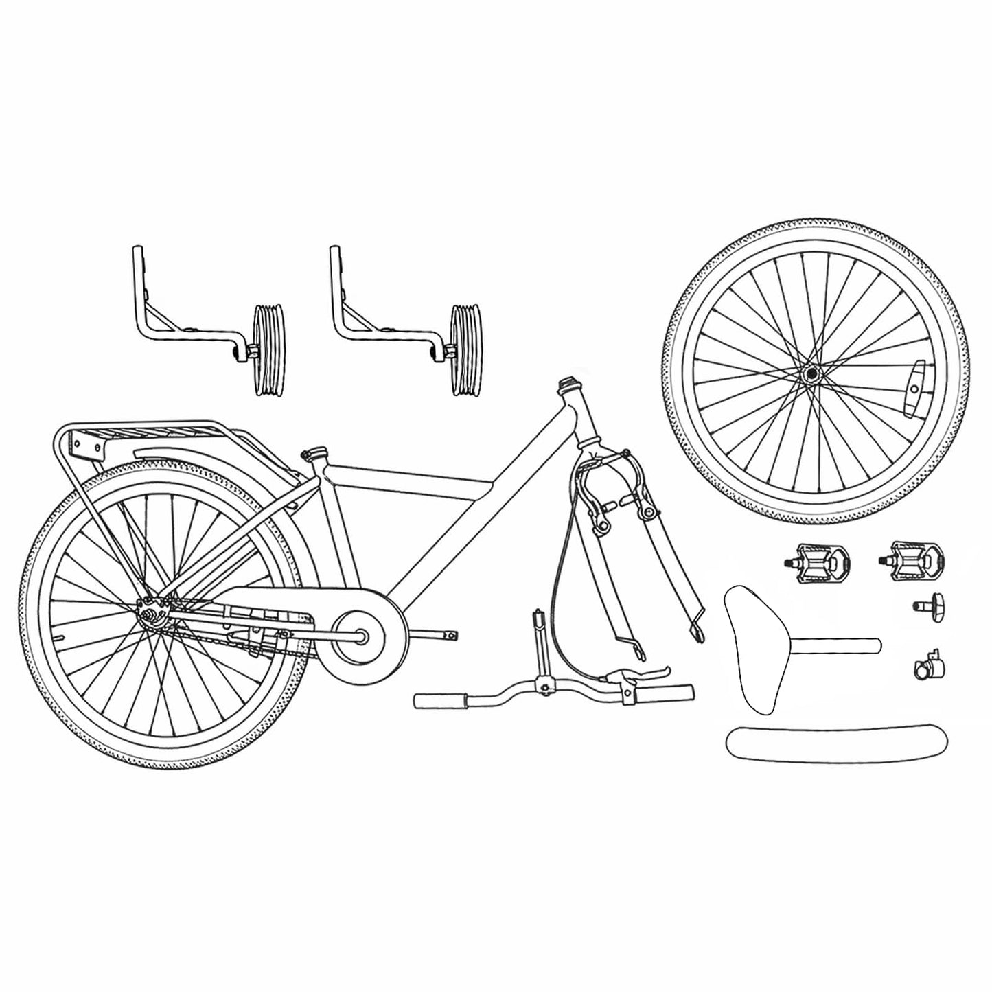 Kinderfahrrad 14 Zoll for 3-5 Years Old Grün