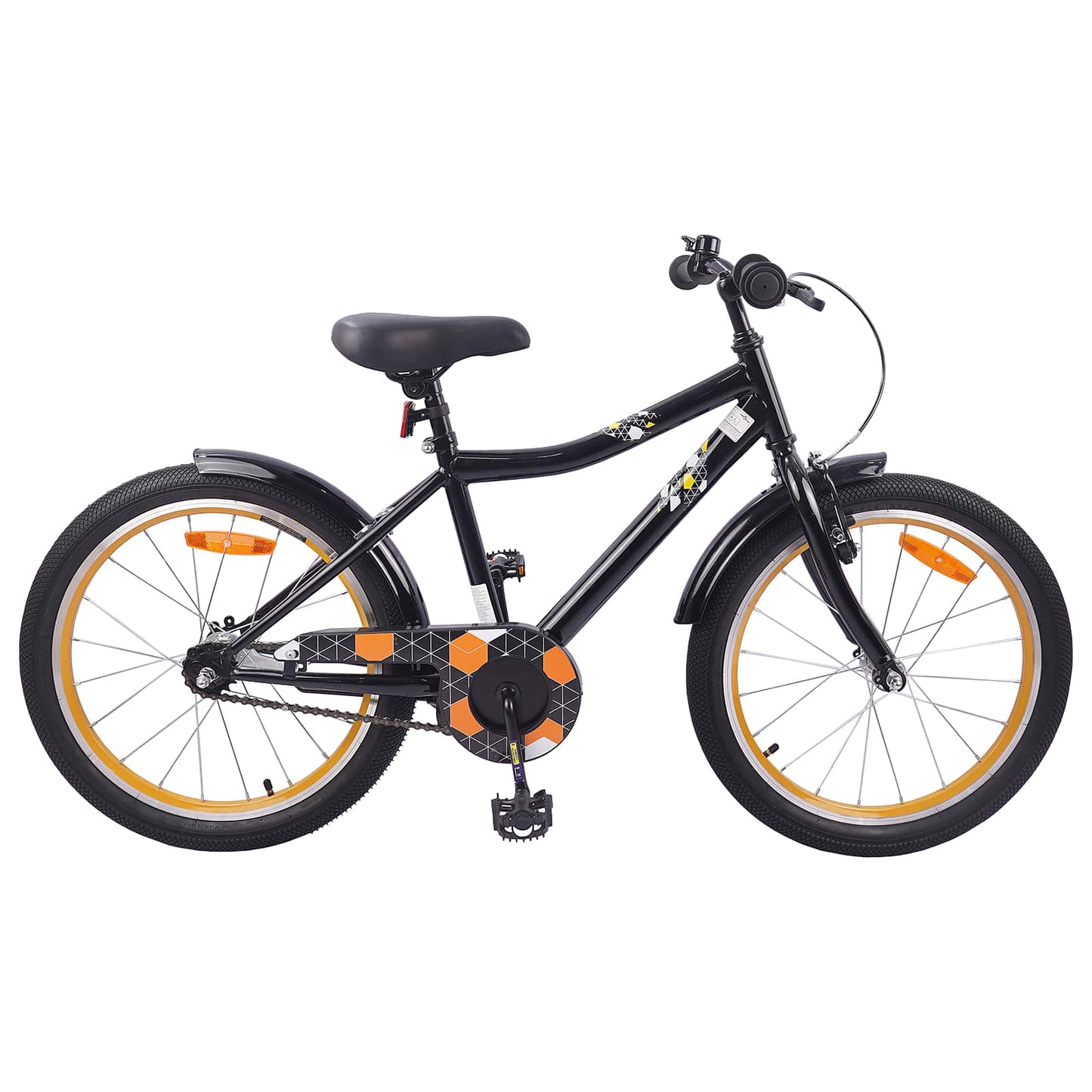 Kinderfahrrad 18 Zoll for 5-7 Years Old Schwarz