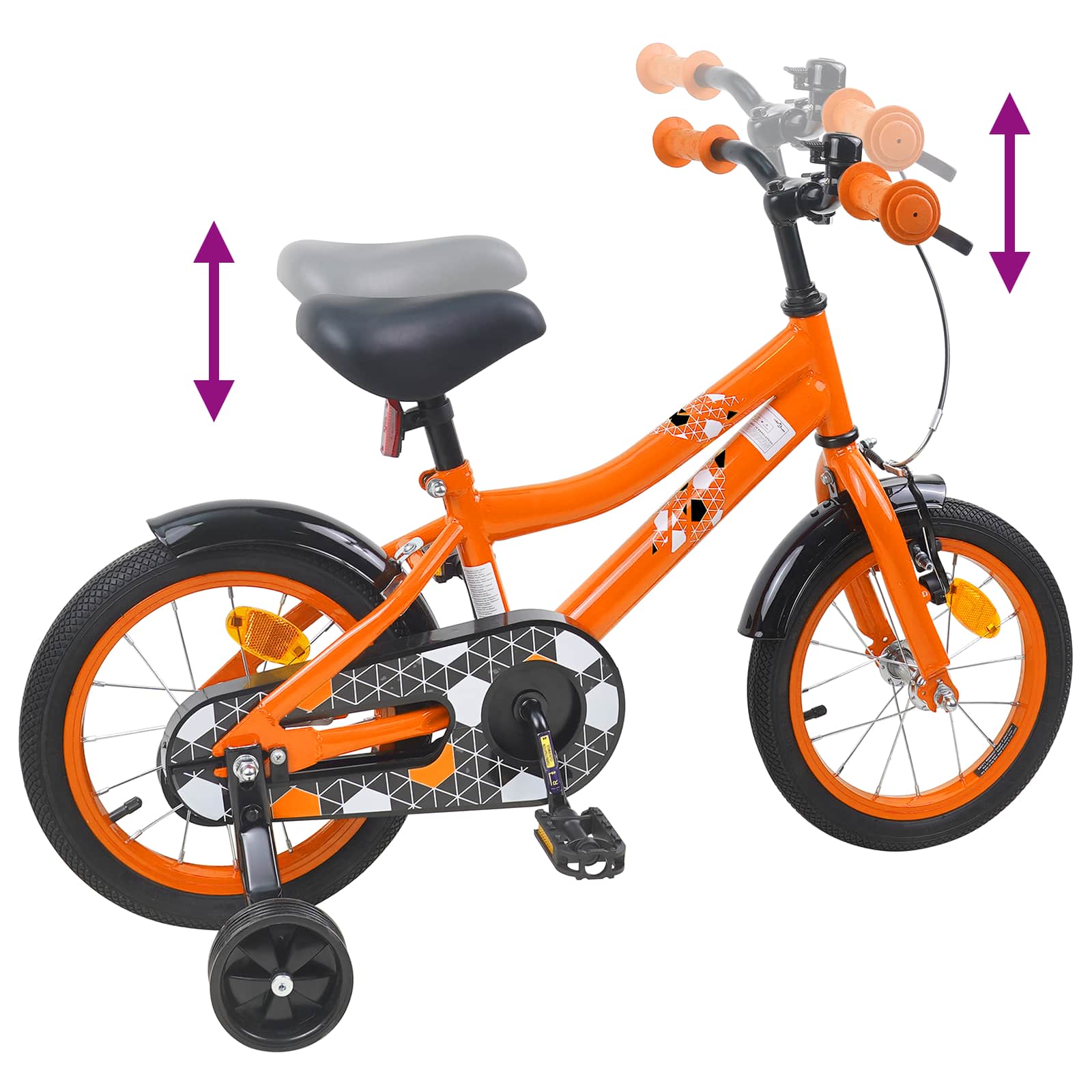 Kinderfahrrad 14 Zoll for 3-5 Years Old Orange