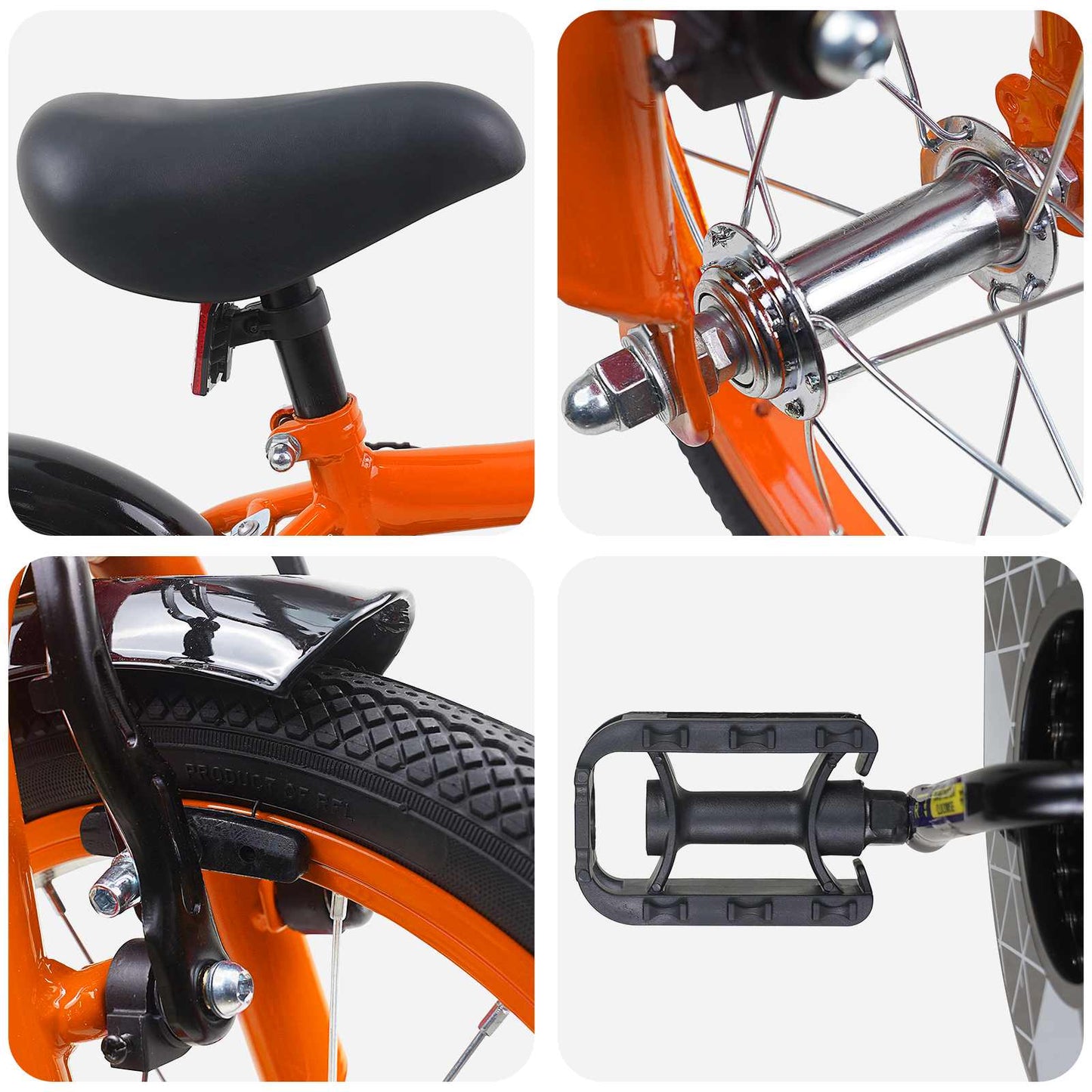 Kinderfahrrad 16 Zoll for 4-6 Years Old Orange