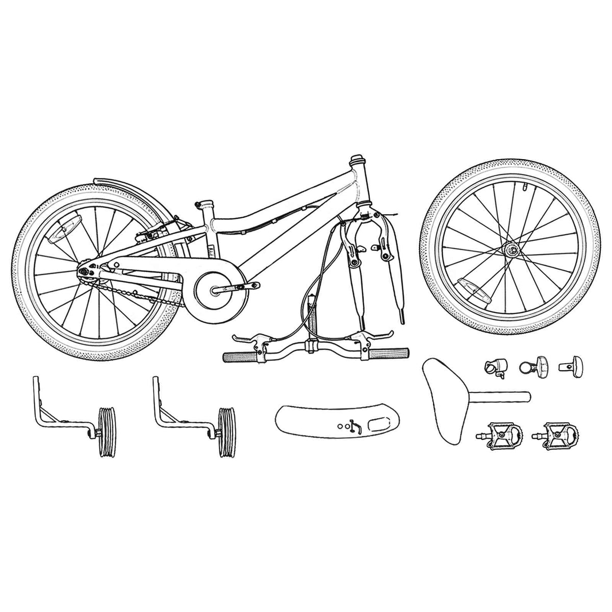 Kinderfahrrad 12 Zoll for 2 to 4 years old Dunkelblau
