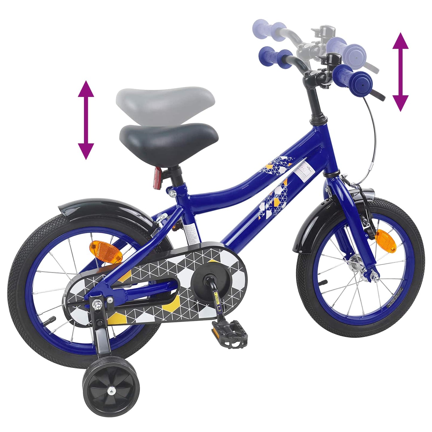 Kinderfahrrad 14 Zoll for 3-5 Years Old Dunkelblau