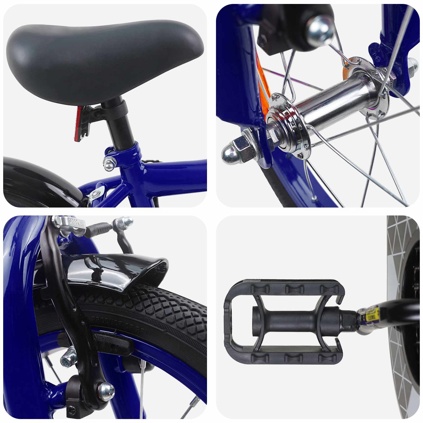 Kinderfahrrad 16 Zoll for 4-6 Years Old Dunkelblau