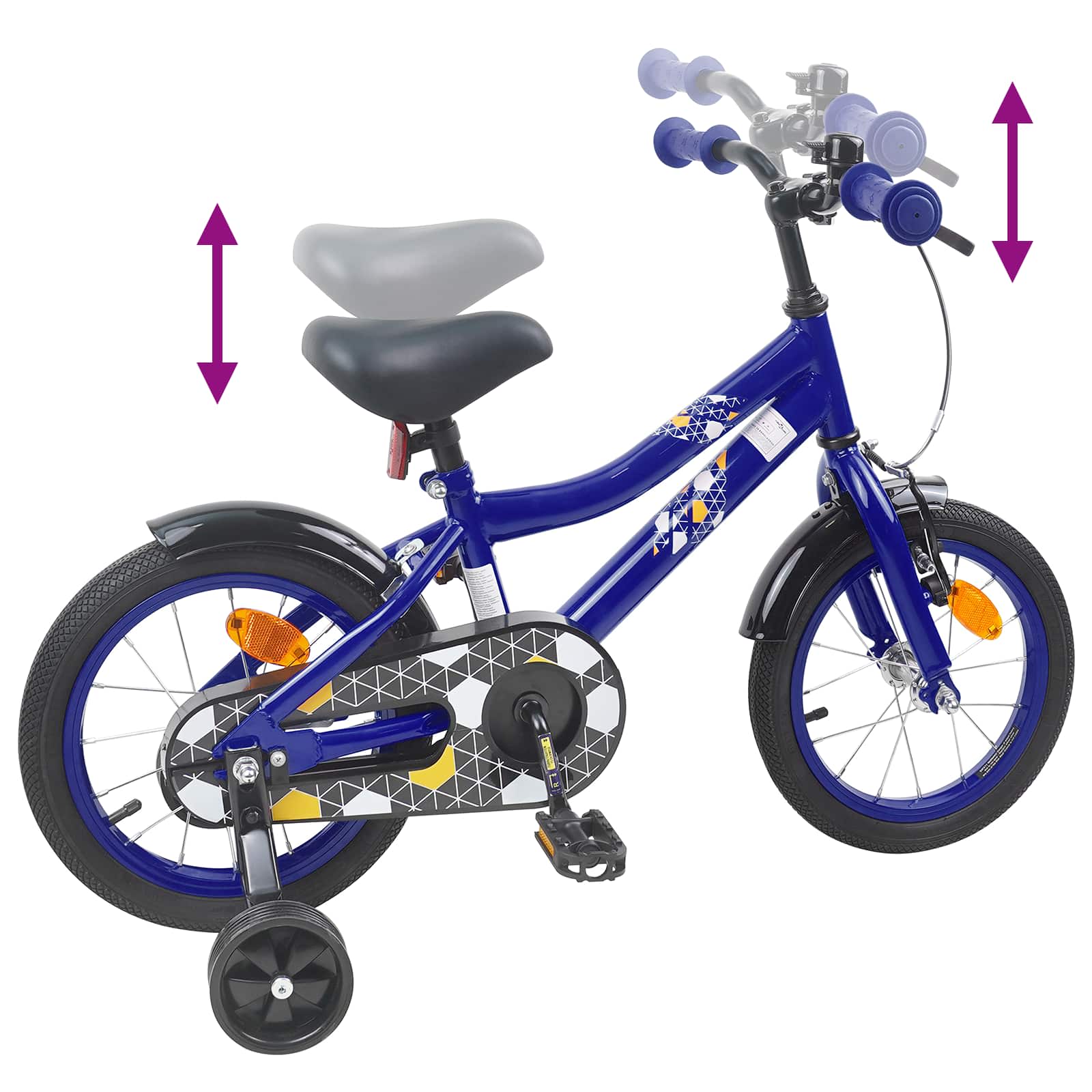 Kinderfahrrad 16 Zoll for 4-6 Years Old Dunkelblau