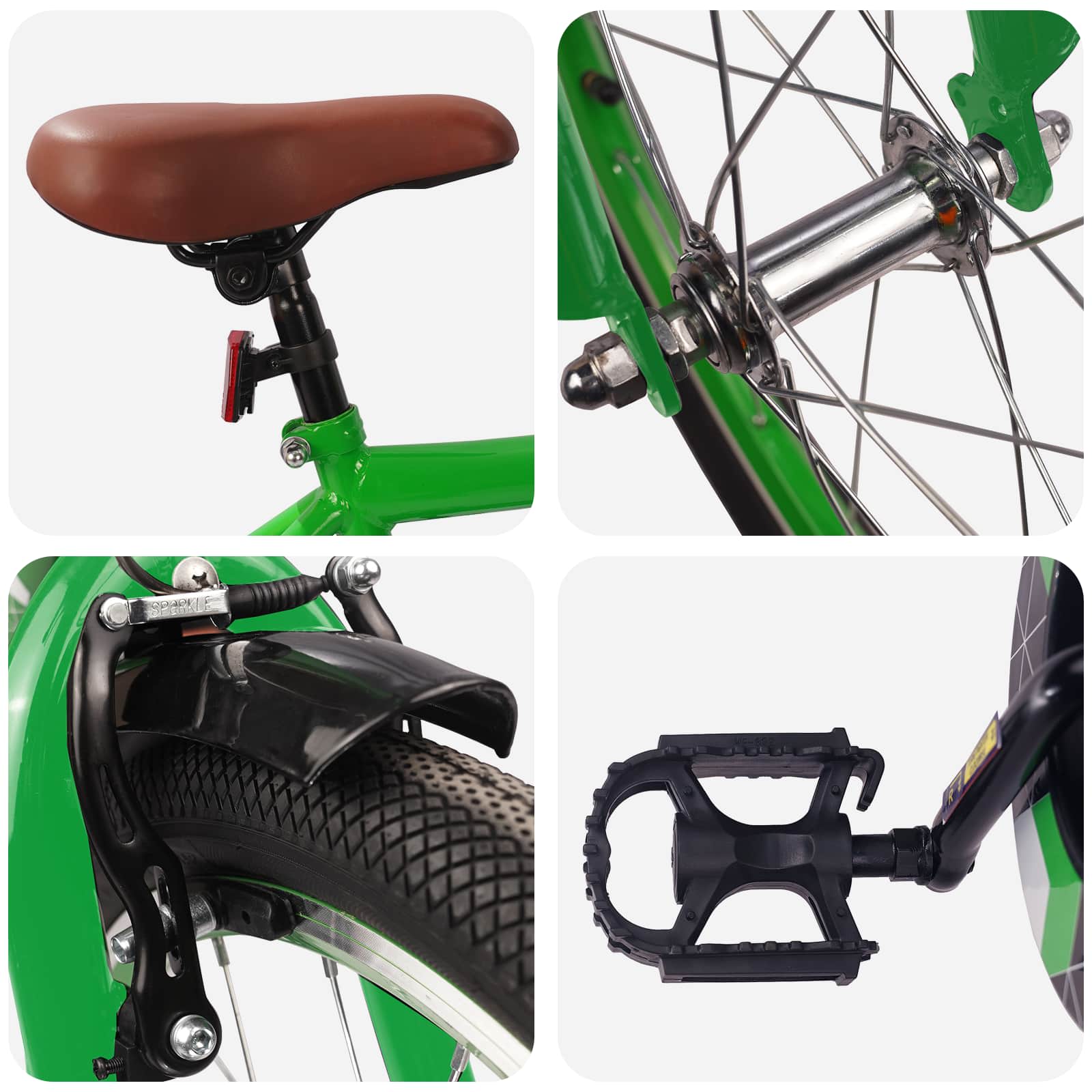 Kinderfahrrad 18 Zoll for 5-7 Years Old Grün