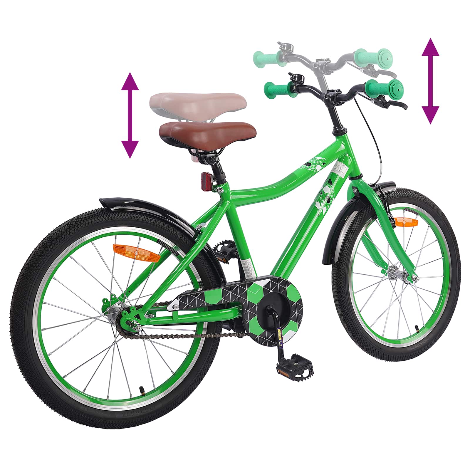 Kinderfahrrad 18 Zoll for 5-7 Years Old Grün