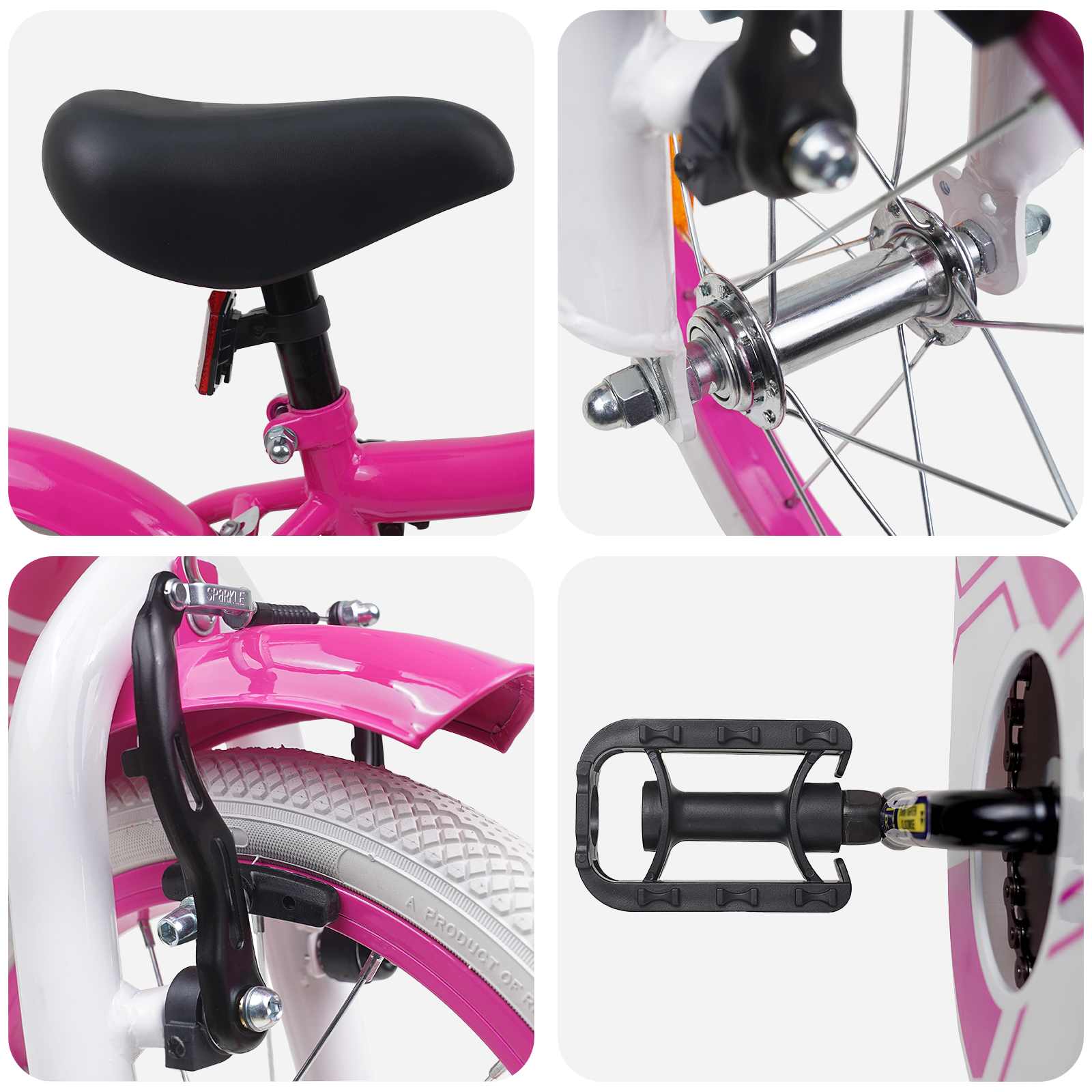 Kinderfahrrad 16 Zoll for 4-6 Years Old Rosa