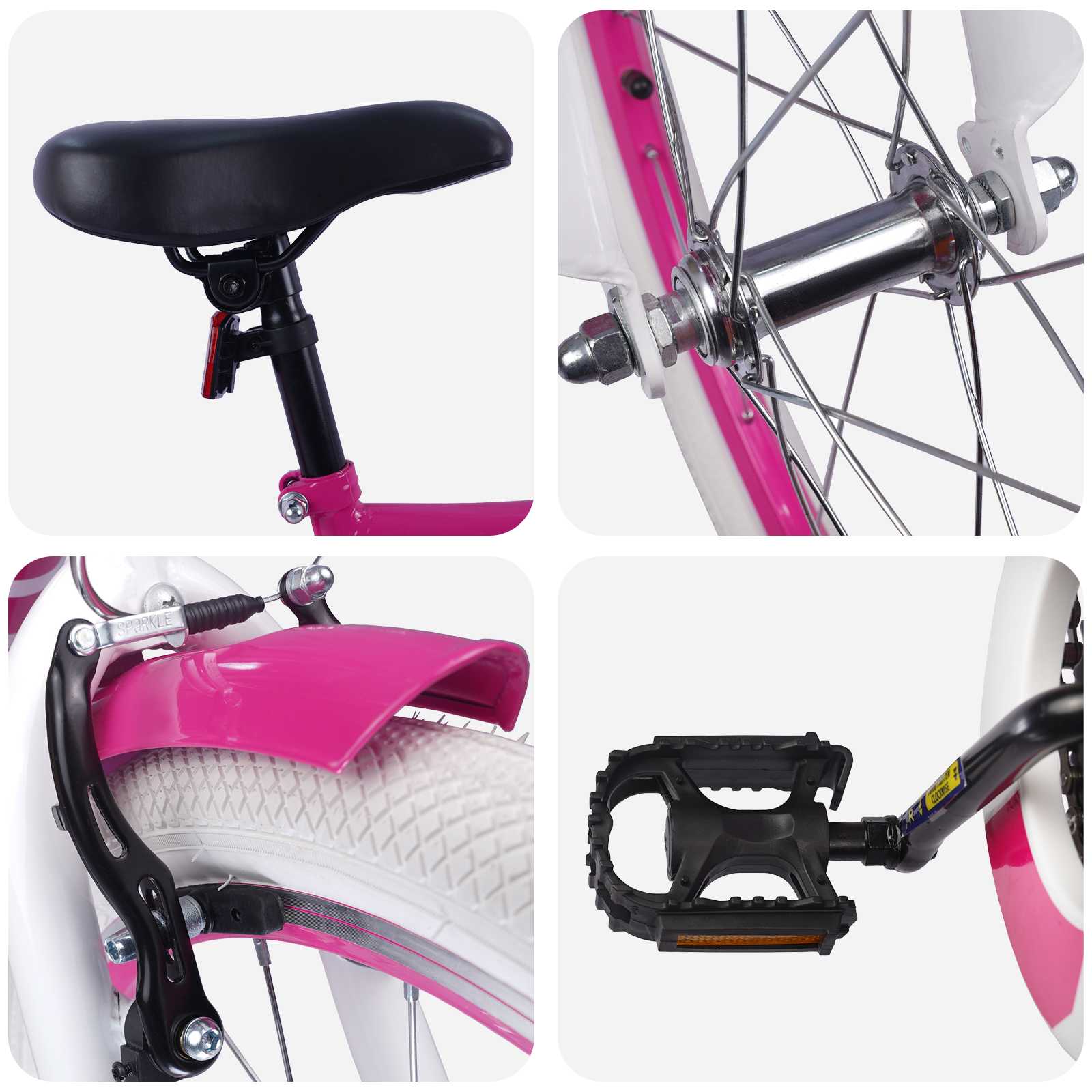 Kinderfahrrad 18 Zoll for 5-7 Years Old Rosa