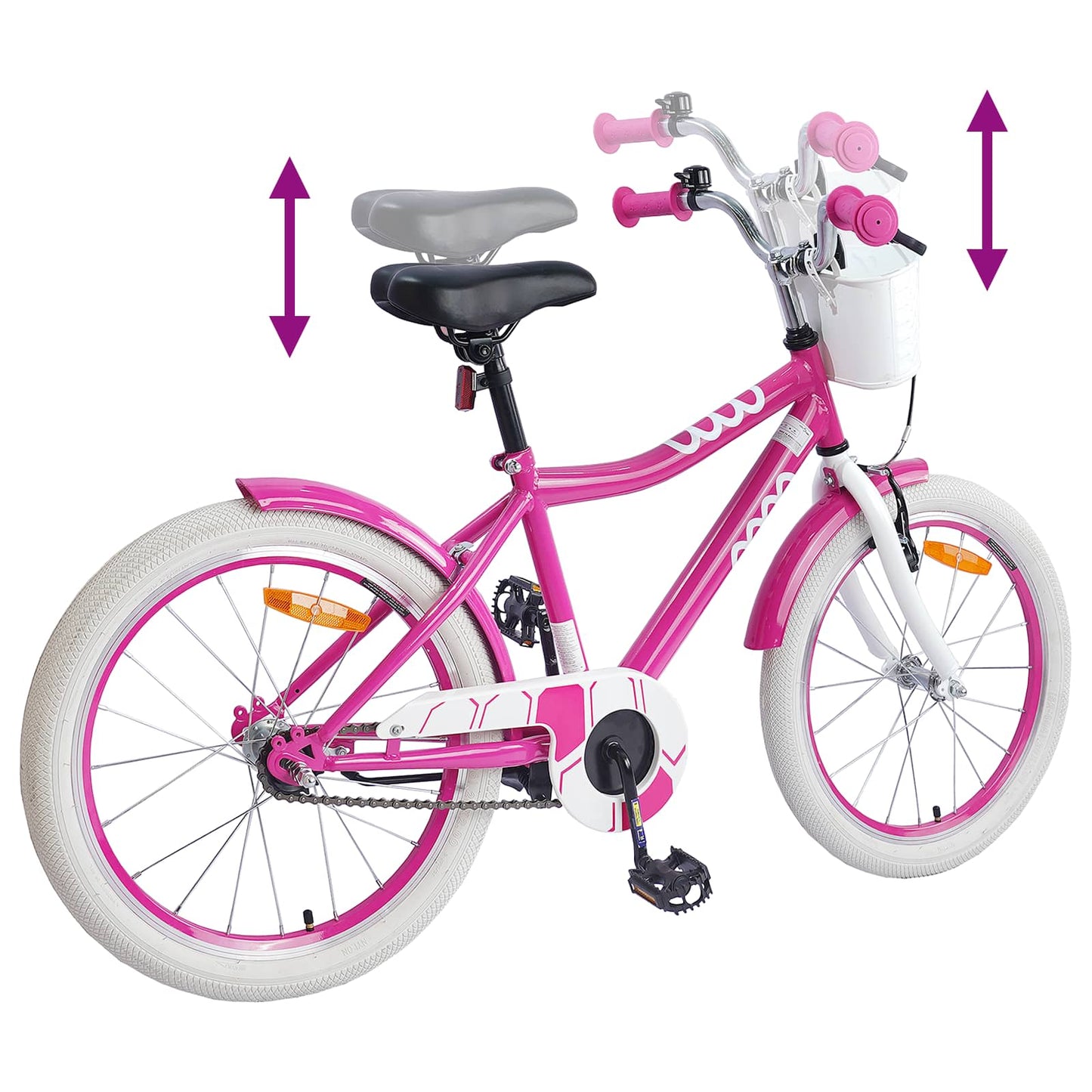Kinderfahrrad 18 Zoll for 5-7 Years Old Rosa