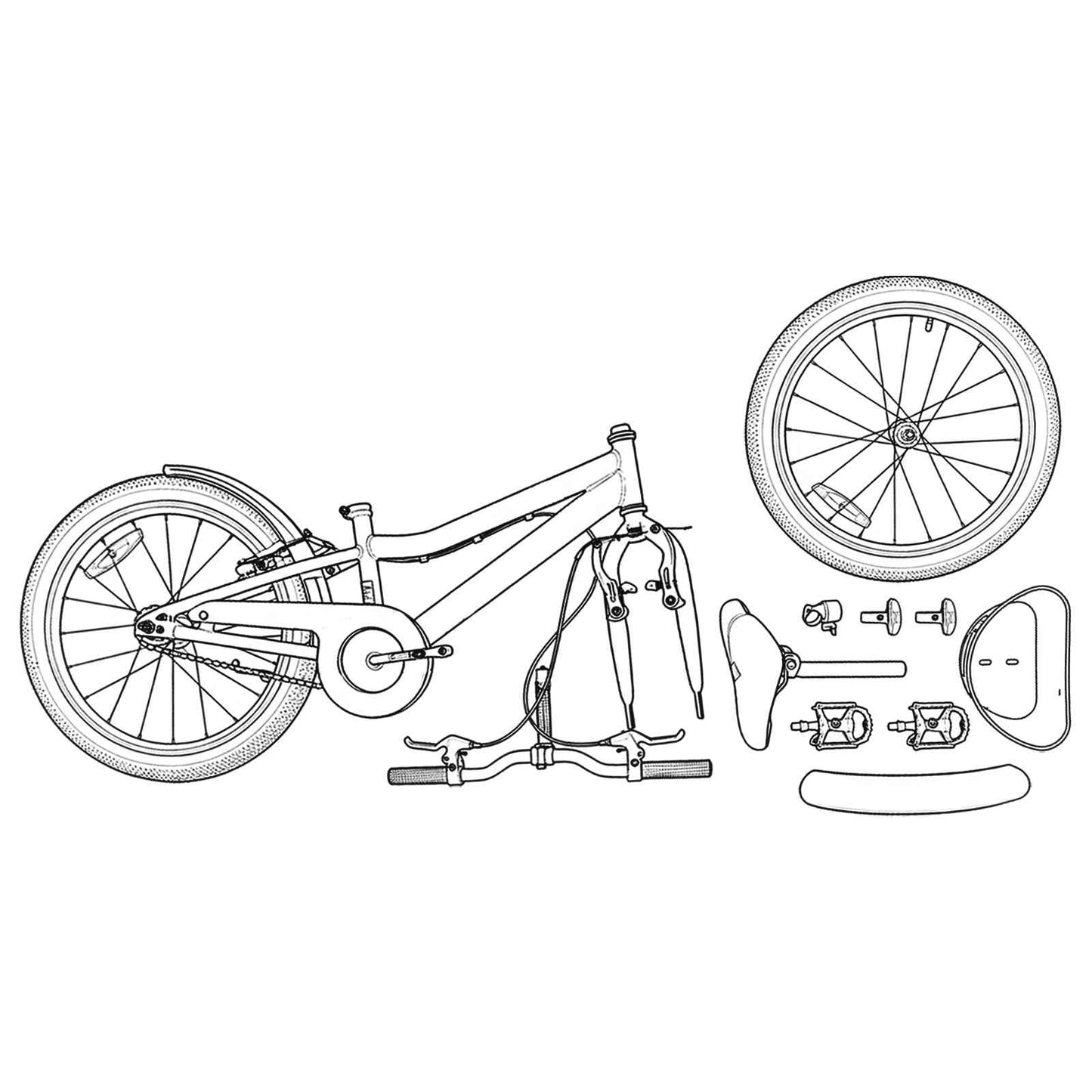 Kinderfahrrad 18 Zoll for 5-7 Years Old Rosa