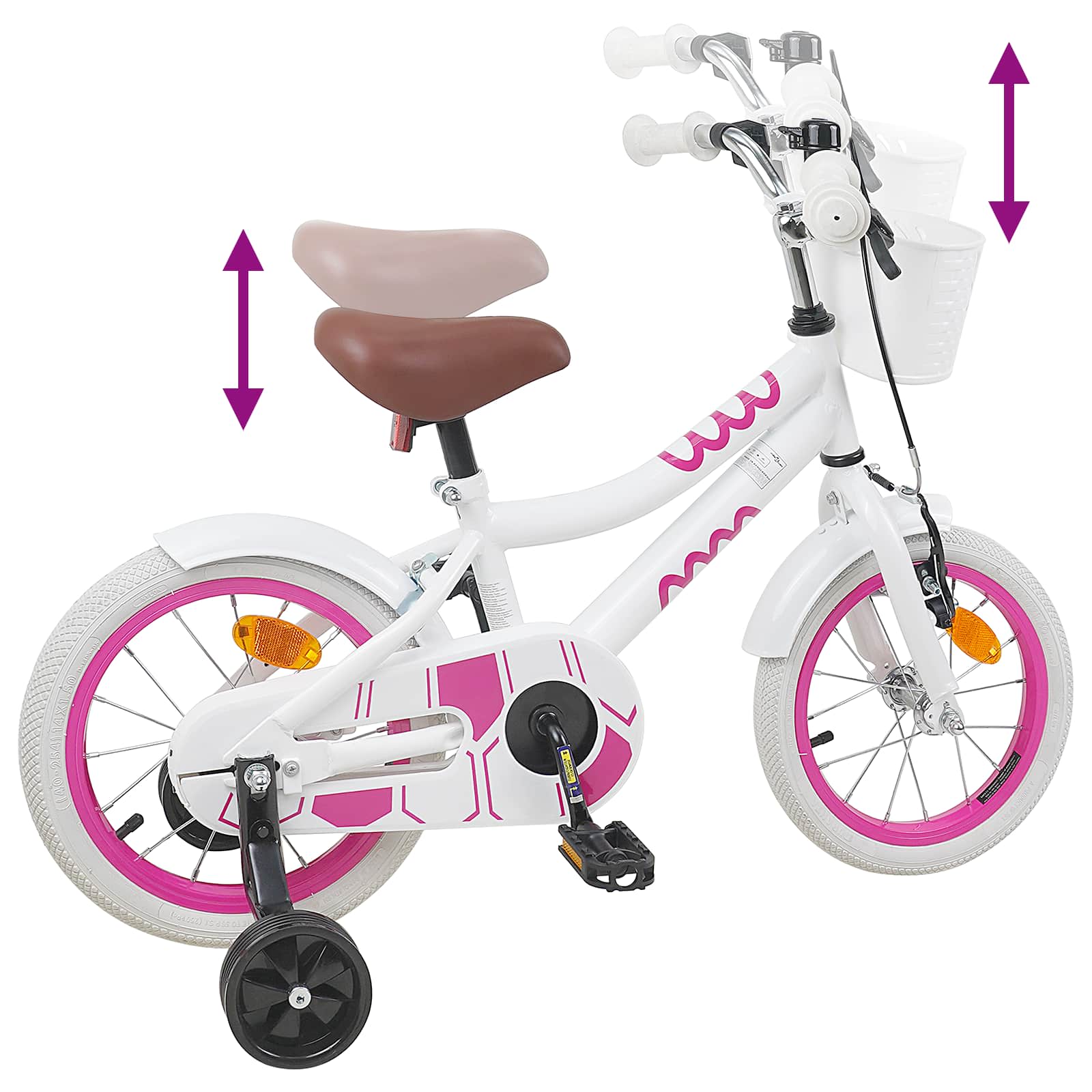 Kinderfahrrad 12 Zoll for 2 to 4 years old Weiß