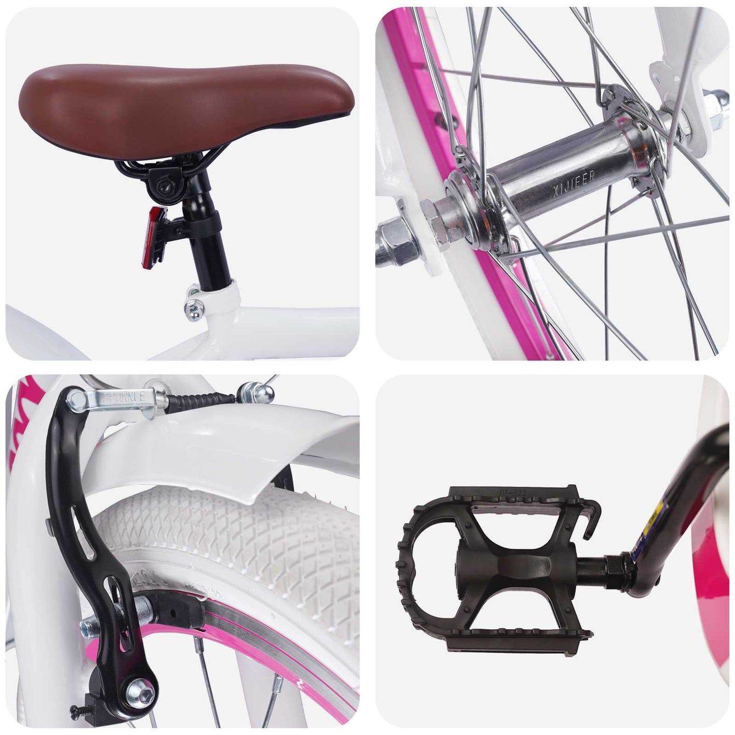 Kinderfahrrad 18 Zoll for 5-7 Years Old Weiß