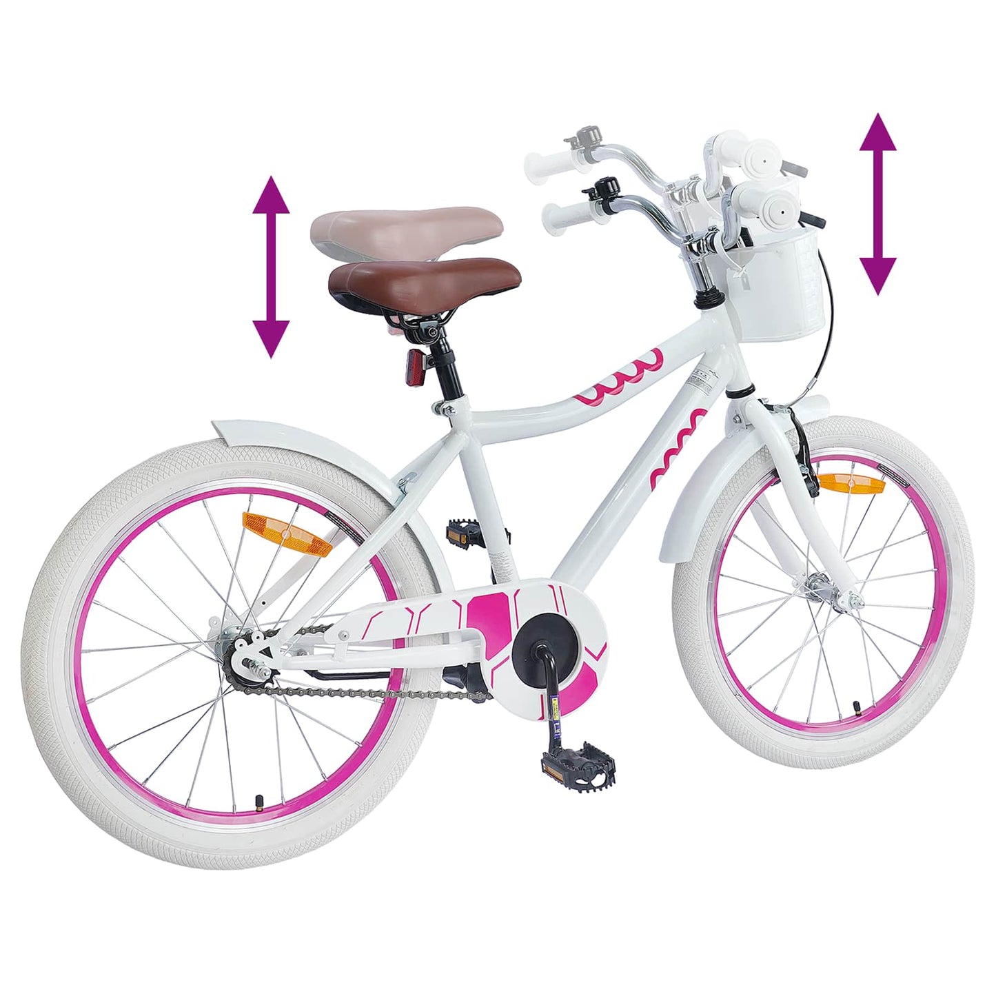Kinderfahrrad 18 Zoll for 5-7 Years Old Weiß
