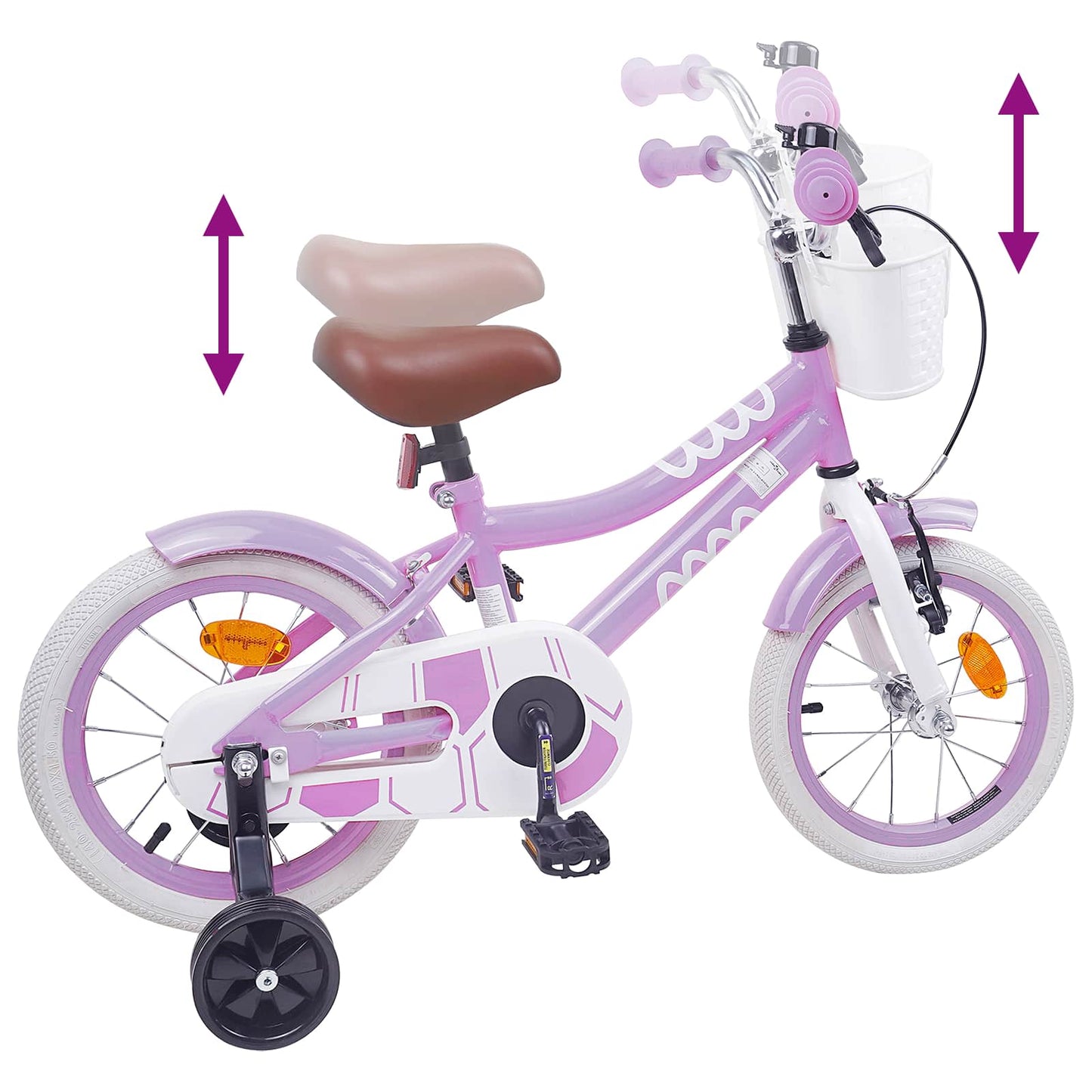 Kinderfahrrad 14 Zoll for 3-5 Years Old Lila