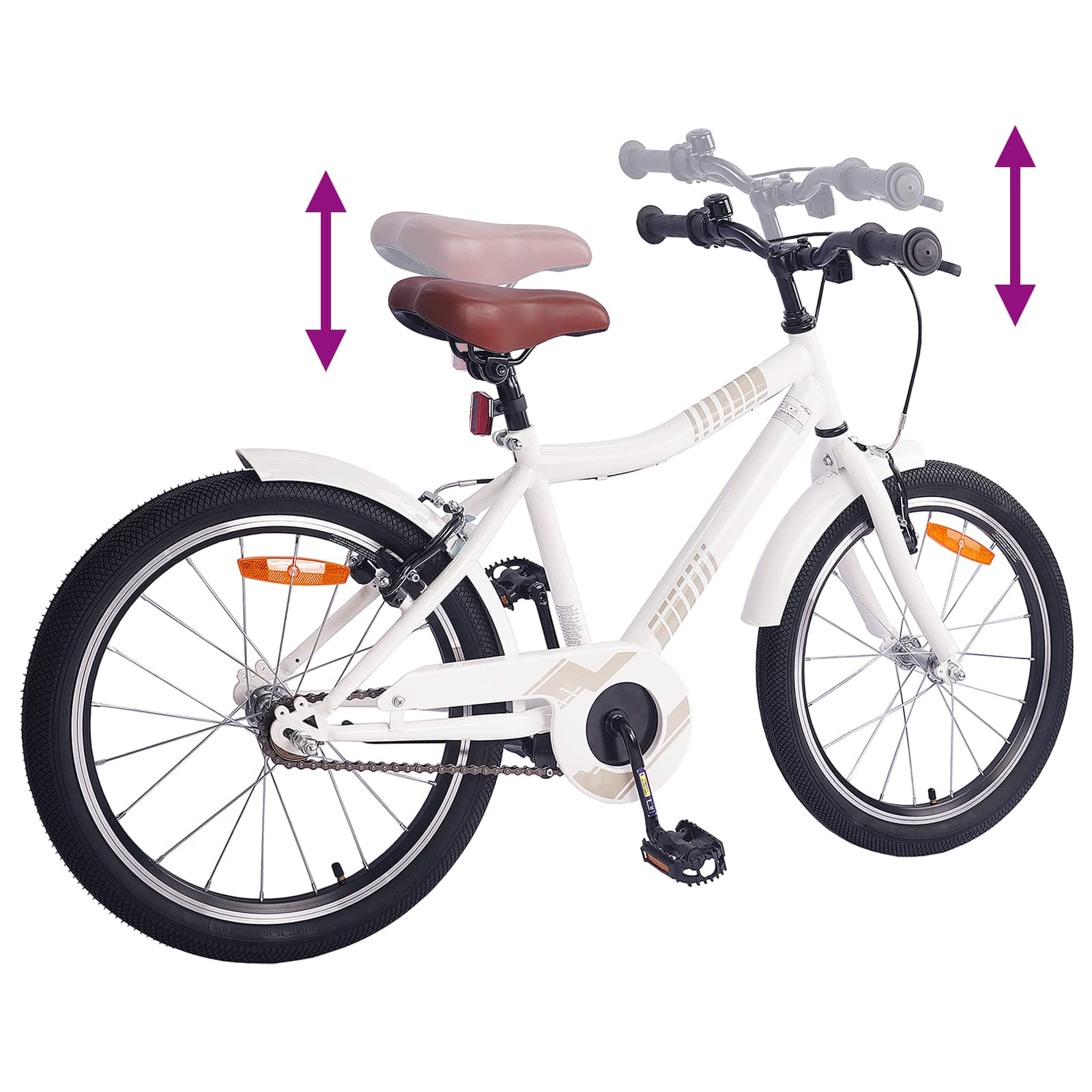 Kinderfahrrad 18 Zoll für 5-7 Jahre alt weiß